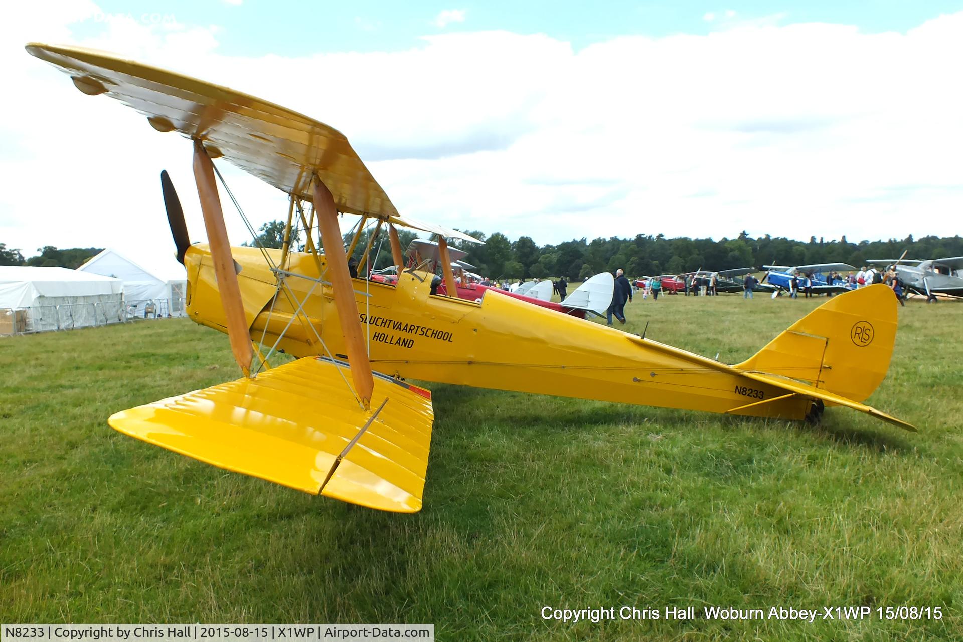 N8233, 1944 De Havilland DH-82A Tiger Moth II C/N 85959, International Moth Rally at Woburn Abbey 15/08/15