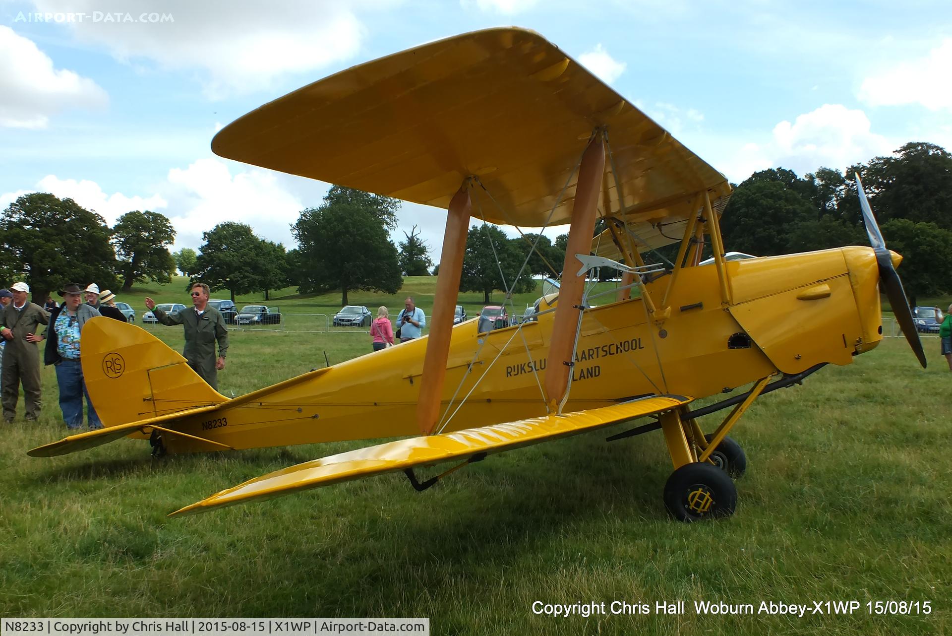 N8233, 1944 De Havilland DH-82A Tiger Moth II C/N 85959, International Moth Rally at Woburn Abbey 15/08/15
