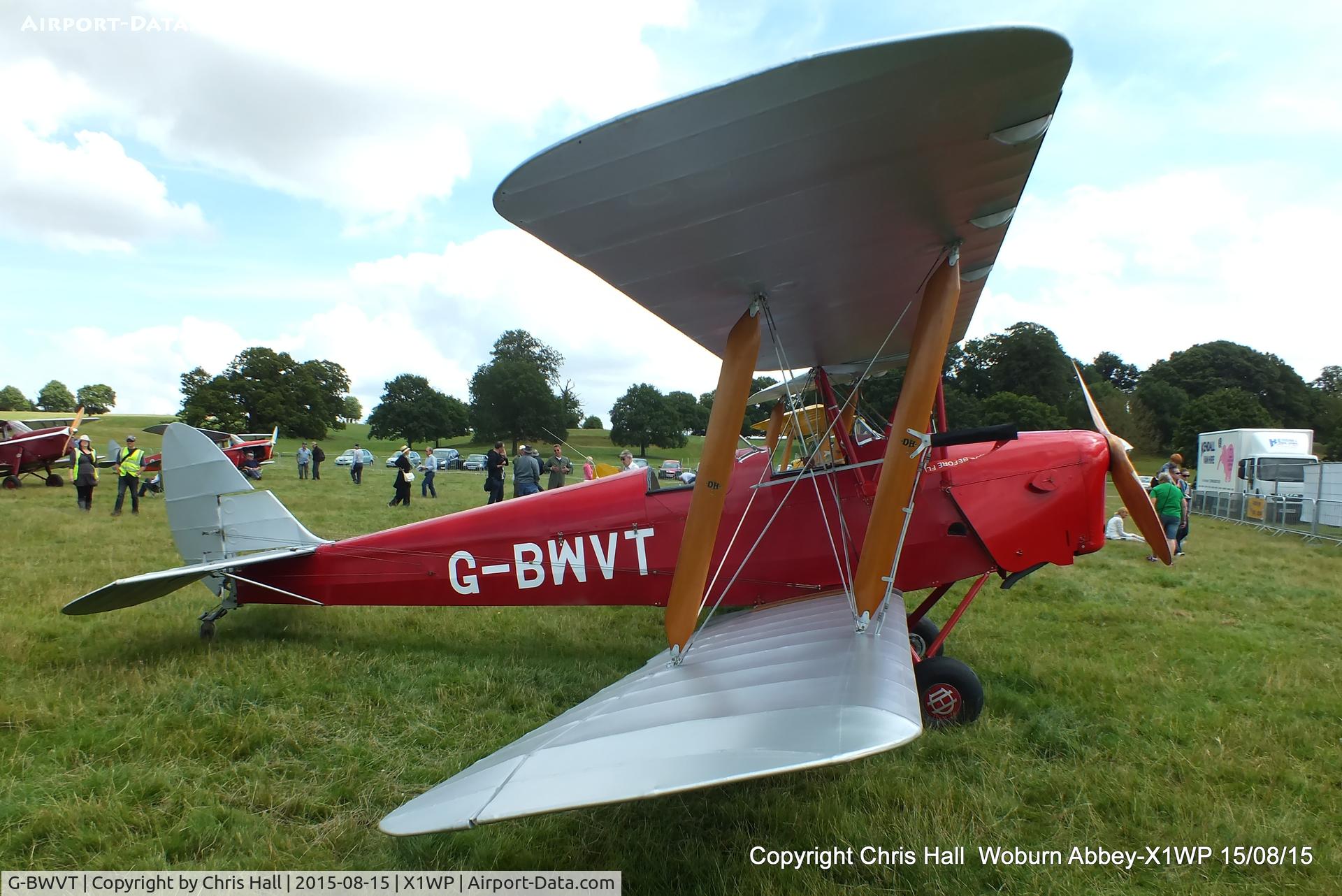 G-BWVT, 1942 De Havilland Australia DH-82A Tiger Moth C/N DHA1039, International Moth Rally at Woburn Abbey 15/08/15