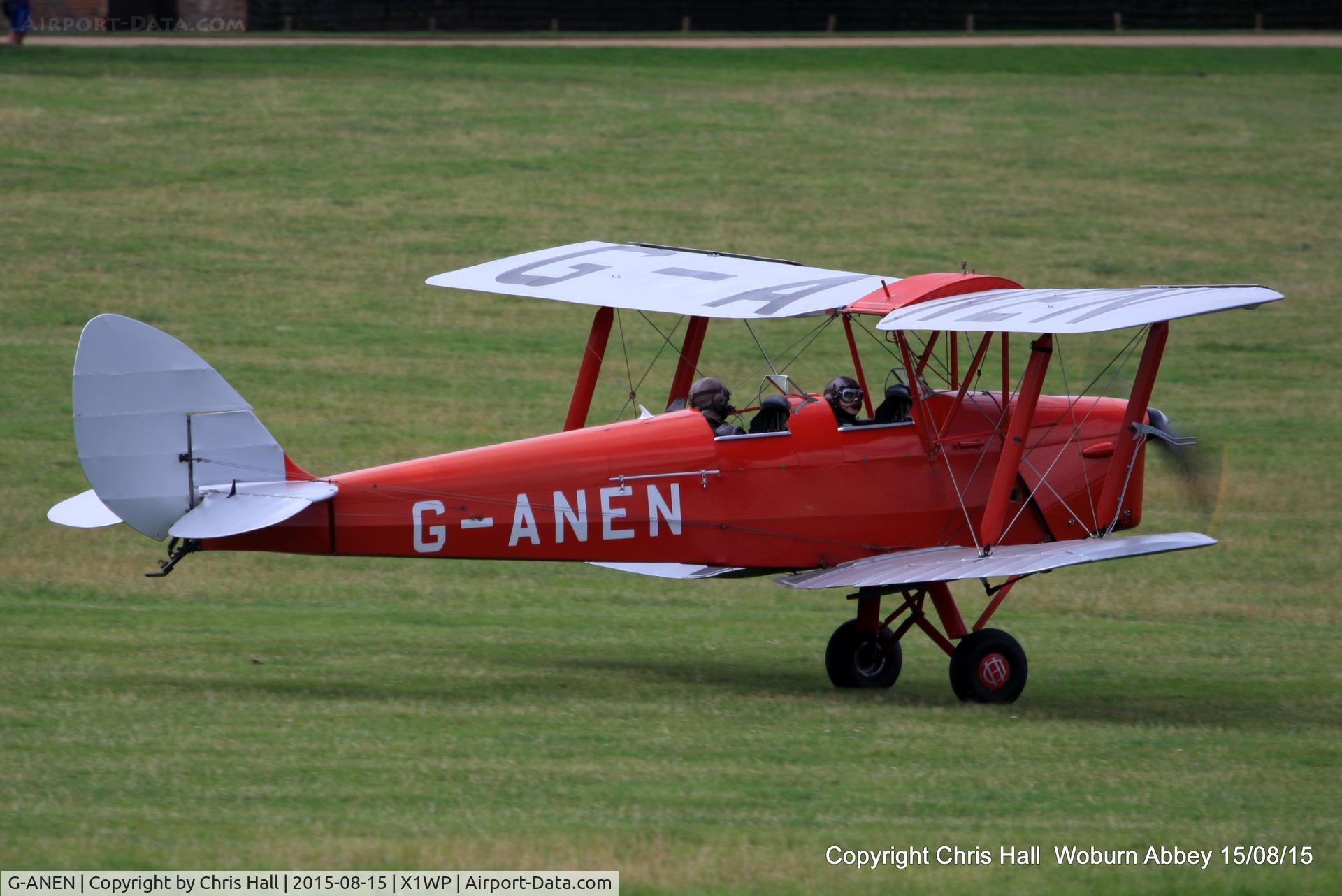 G-ANEN, 1942 De Havilland DH-82A Tiger Moth II C/N 85418, International Moth Rally at Woburn Abbey 15/08/15