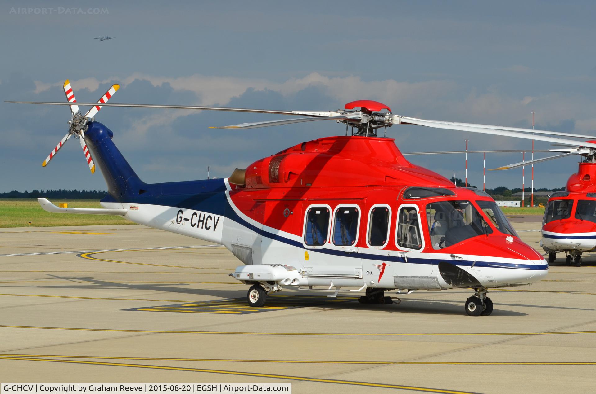 G-CHCV, 2007 AgustaWestland AW-139 C/N 41005, Parked at Norwich.
