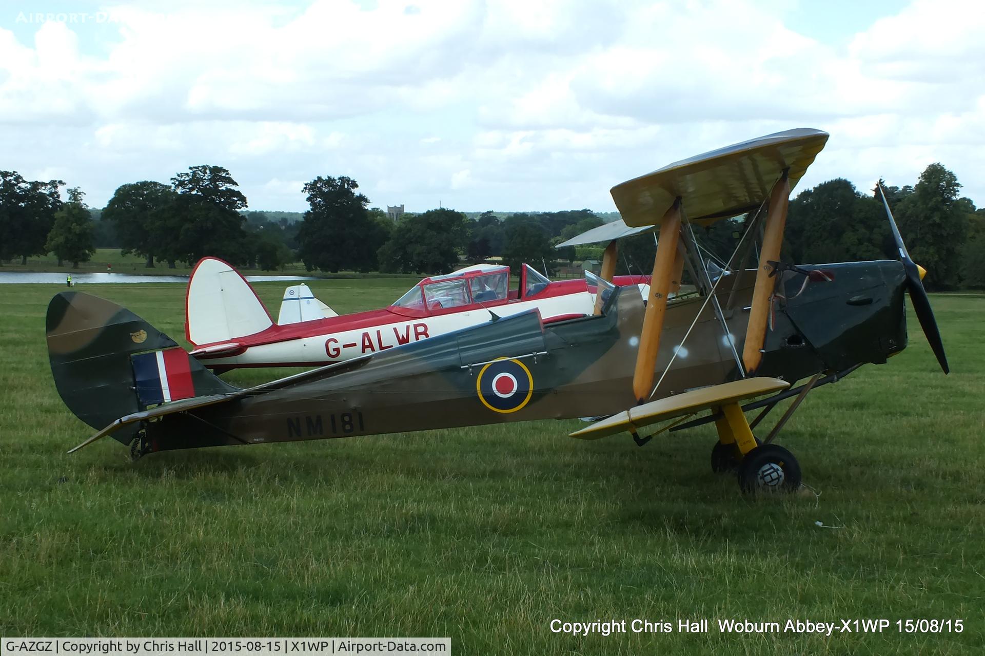 G-AZGZ, 1944 De Havilland DH-82A Tiger Moth II C/N 86489, International Moth Rally at Woburn Abbey 15/08/15