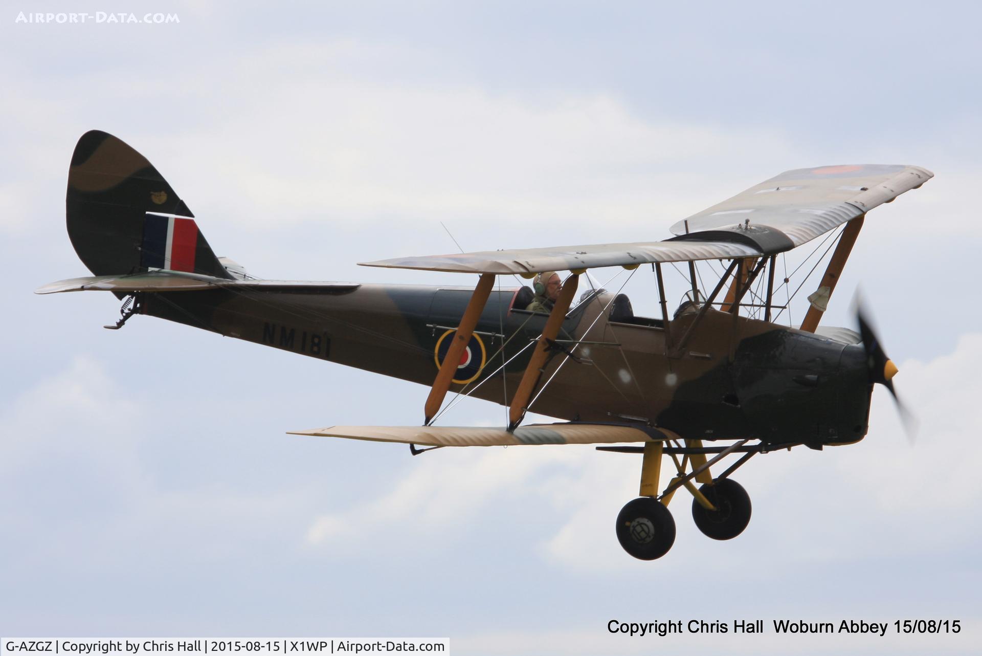 G-AZGZ, 1944 De Havilland DH-82A Tiger Moth II C/N 86489, International Moth Rally at Woburn Abbey 15/08/15
