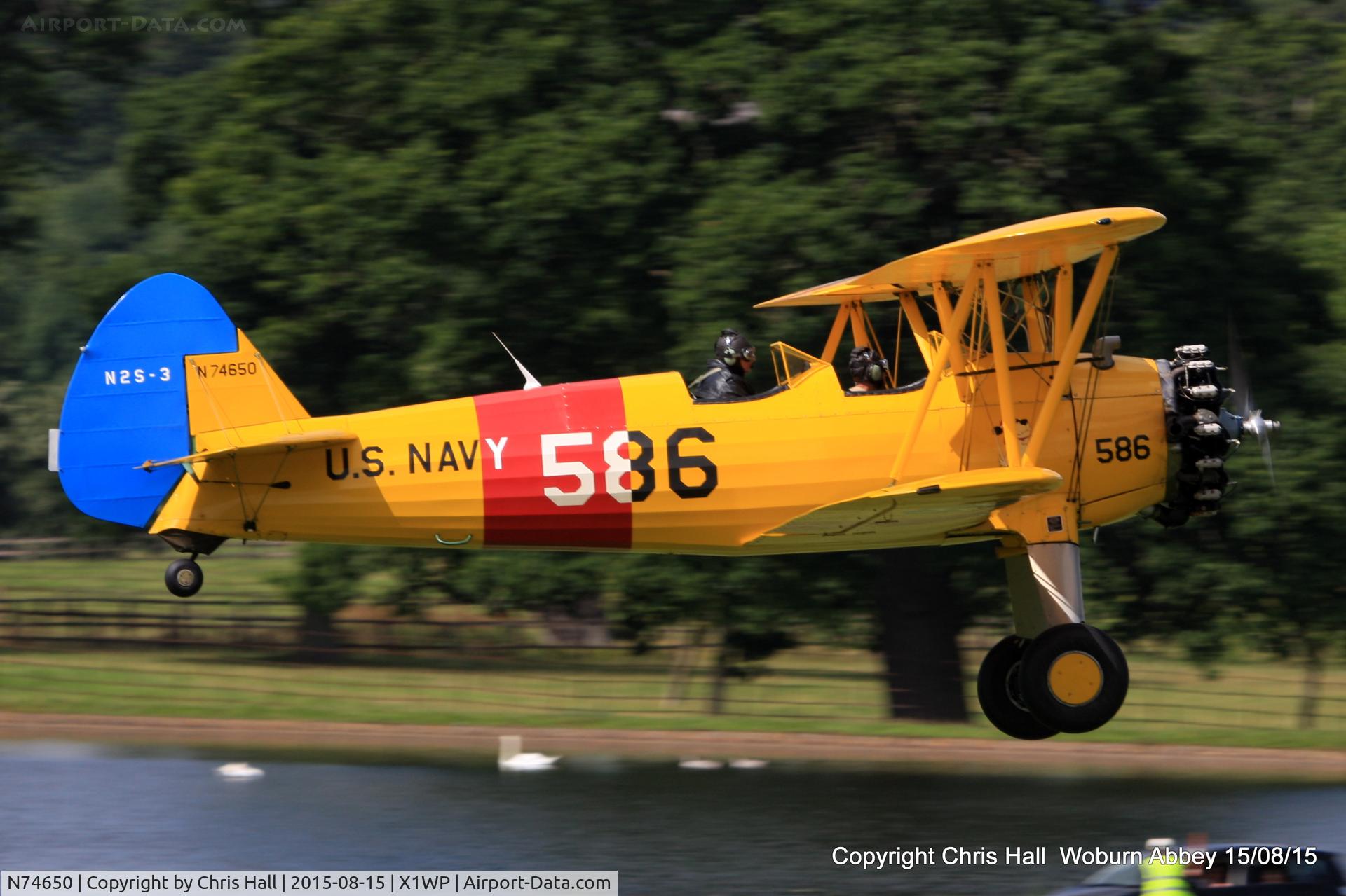 N74650, 1943 Boeing A75N1(PT17) C/N 75-7478, International Moth Rally at Woburn Abbey 15/08/15