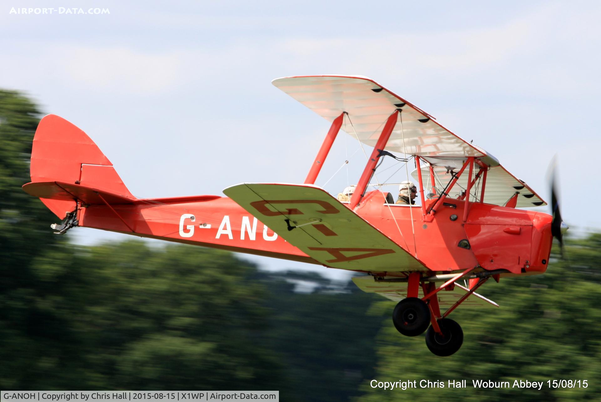 G-ANOH, 1942 De Havilland DH-82A Tiger Moth II C/N 86040, International Moth Rally at Woburn Abbey 15/08/15