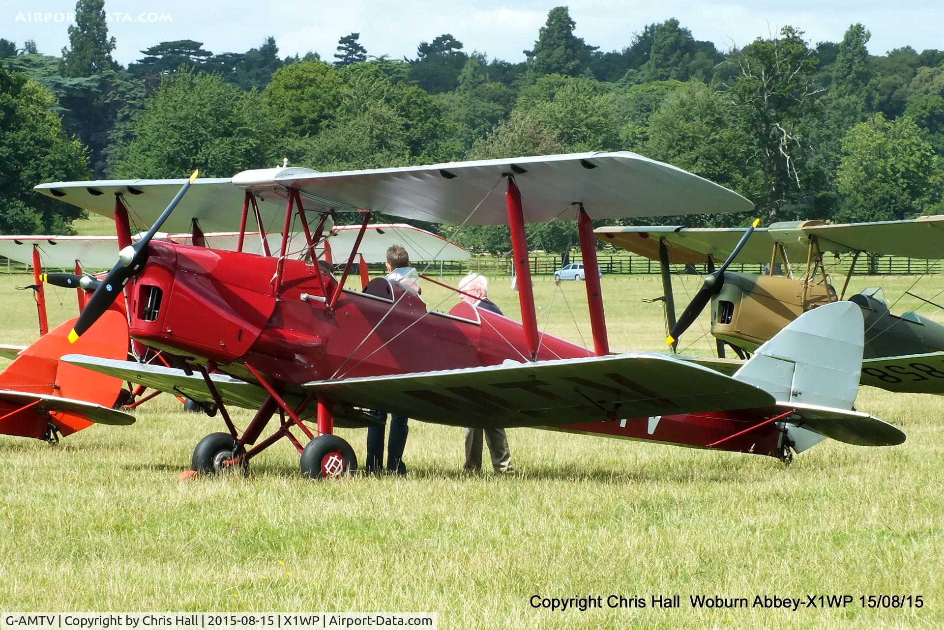 G-AMTV, 1935 De Havilland DH-82A Tiger Moth II C/N 3858, International Moth Rally at Woburn Abbey 15/08/15