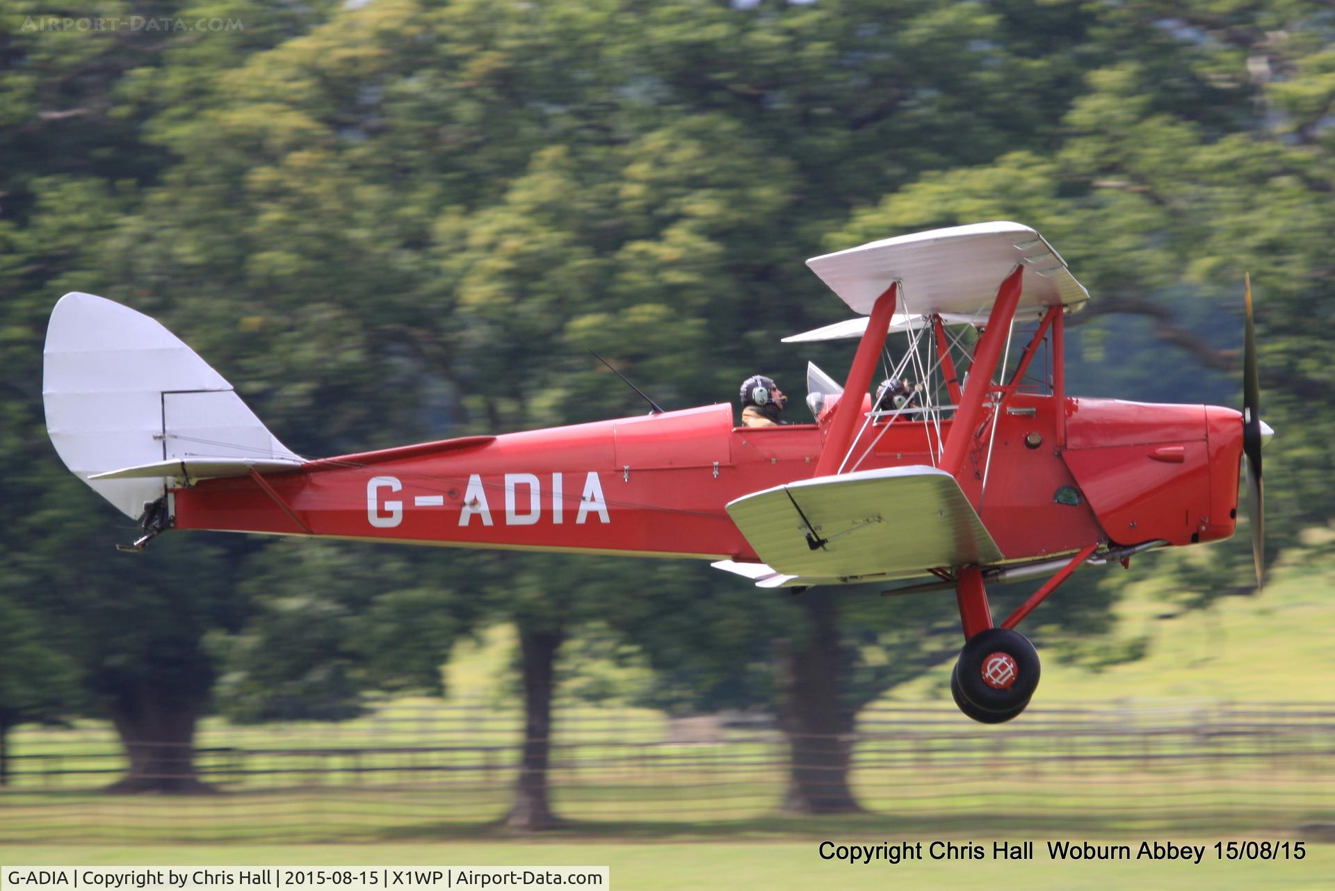 G-ADIA, 1935 De Havilland DH-82A Tiger Moth II C/N 3368, International Moth Rally at Woburn Abbey 15/08/15