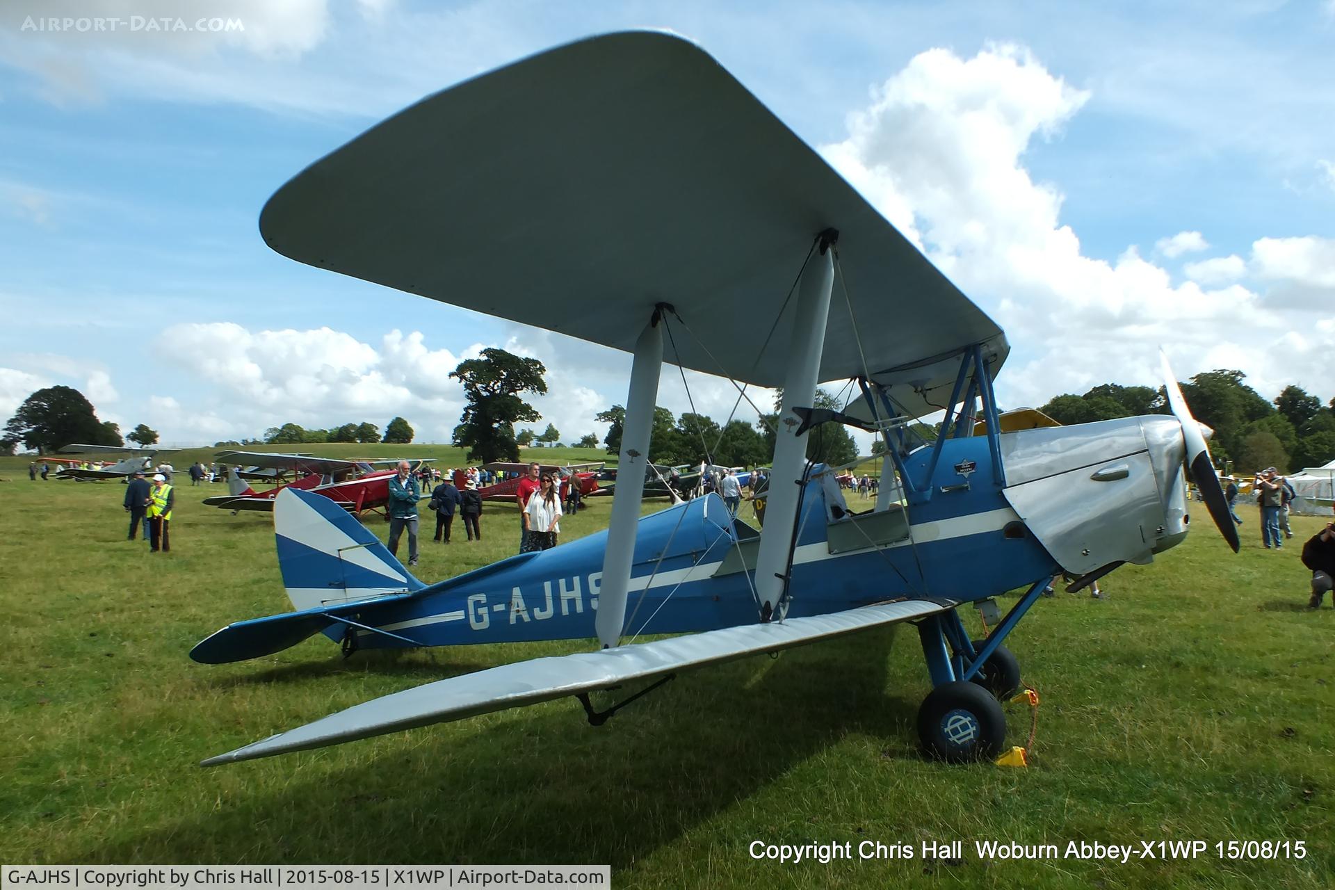 G-AJHS, 1941 De Havilland DH-82A Tiger Moth II C/N 82121, International Moth Rally at Woburn Abbey 15/08/15