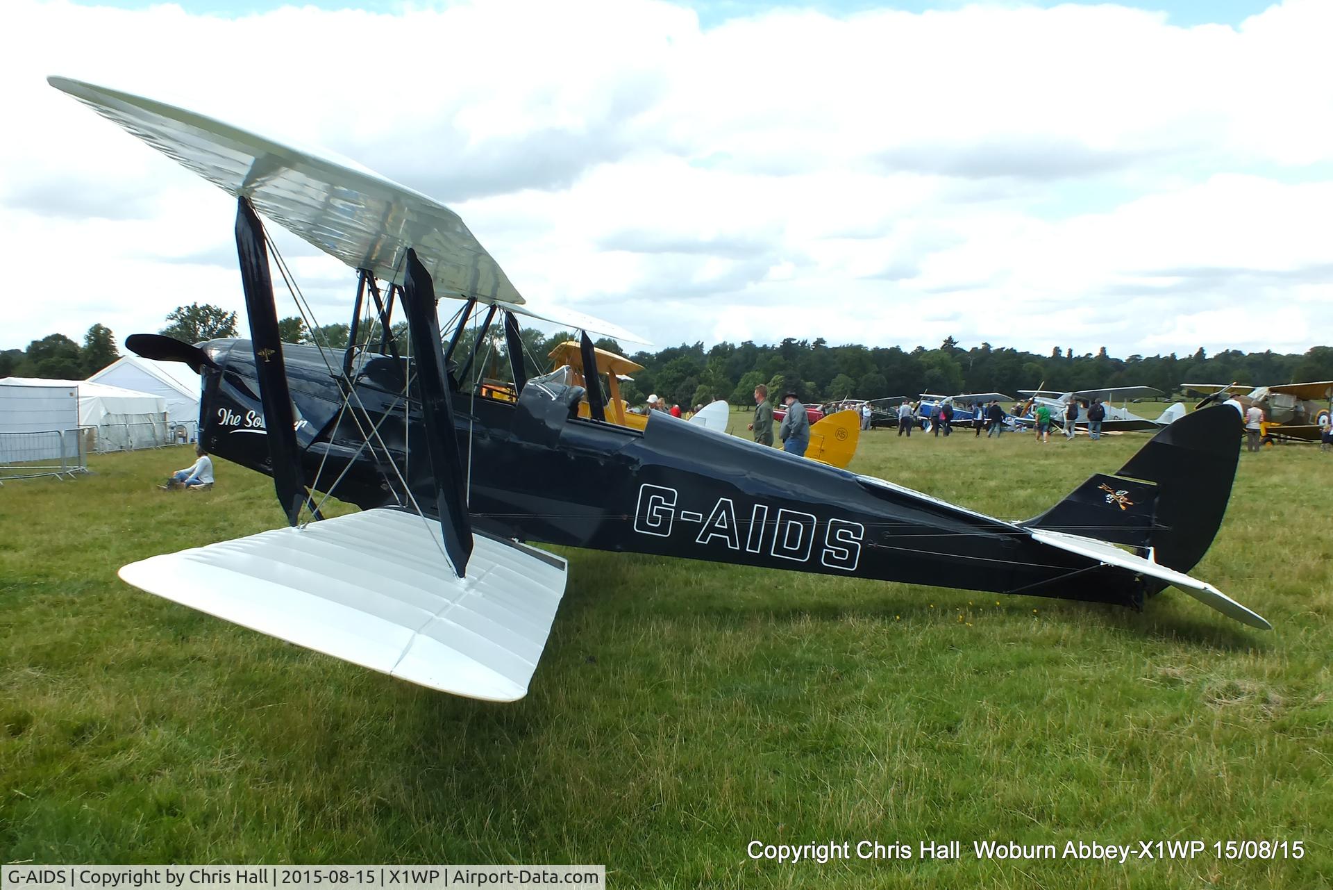 G-AIDS, 1941 De Havilland DH-82A Tiger Moth II C/N 84546, International Moth Rally at Woburn Abbey 15/08/15