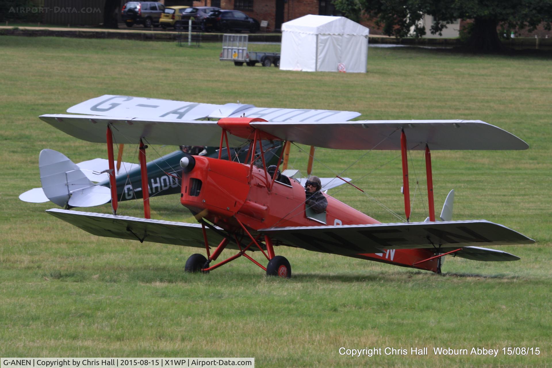 G-ANEN, 1942 De Havilland DH-82A Tiger Moth II C/N 85418, International Moth Rally at Woburn Abbey 15/08/15