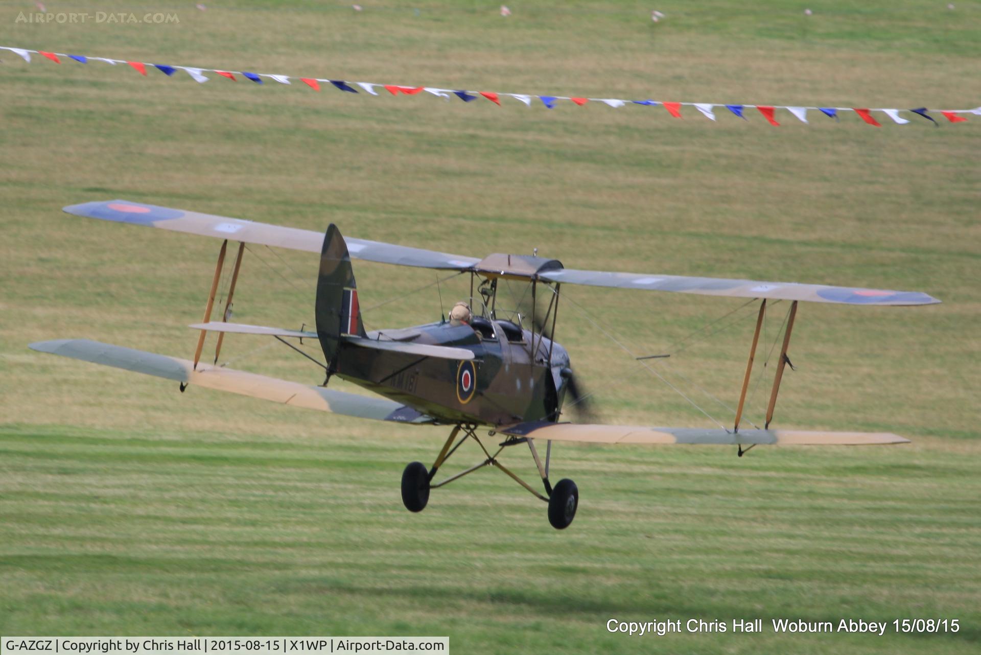 G-AZGZ, 1944 De Havilland DH-82A Tiger Moth II C/N 86489, International Moth Rally at Woburn Abbey 15/08/15