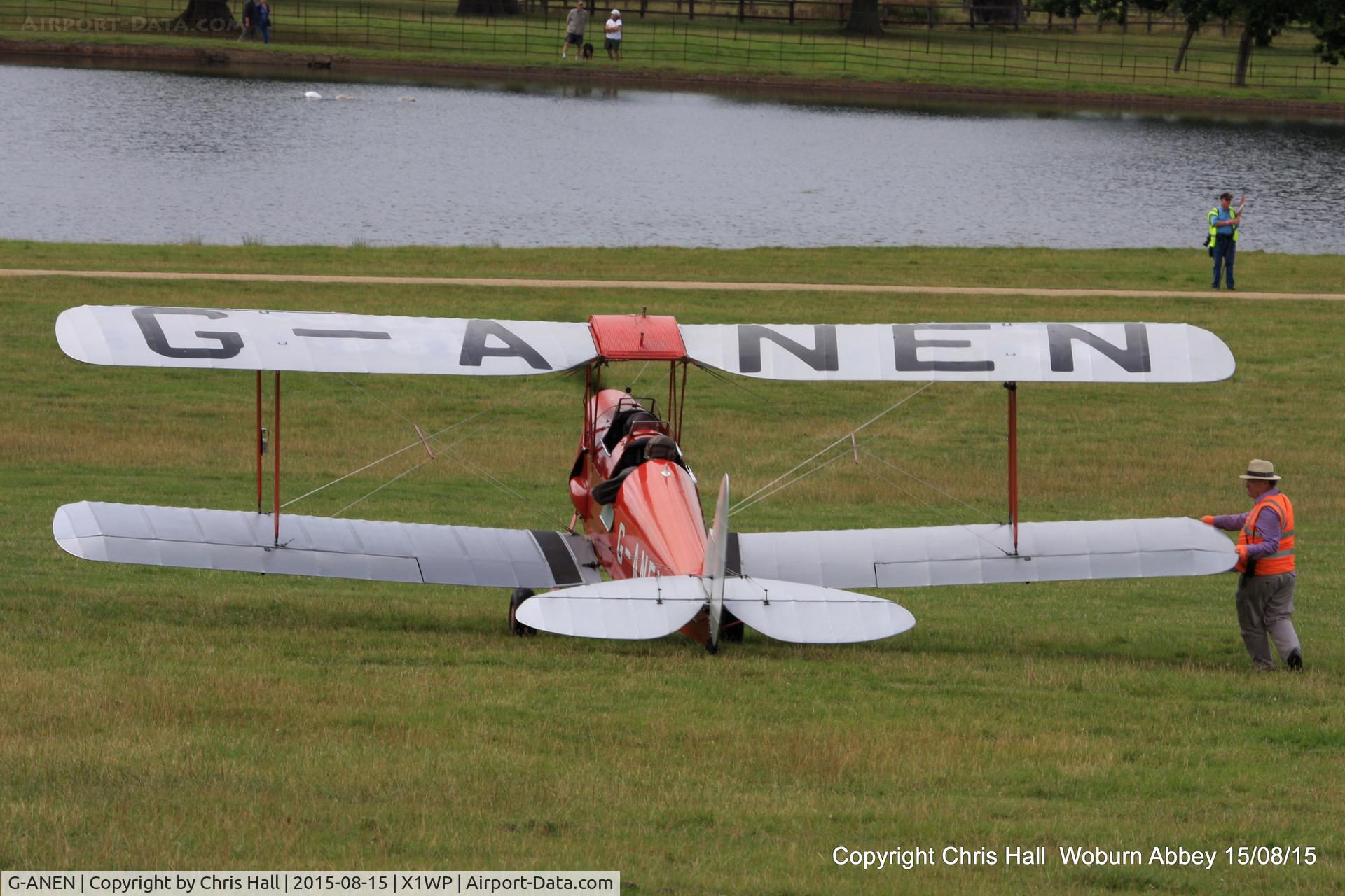 G-ANEN, 1942 De Havilland DH-82A Tiger Moth II C/N 85418, International Moth Rally at Woburn Abbey 15/08/15