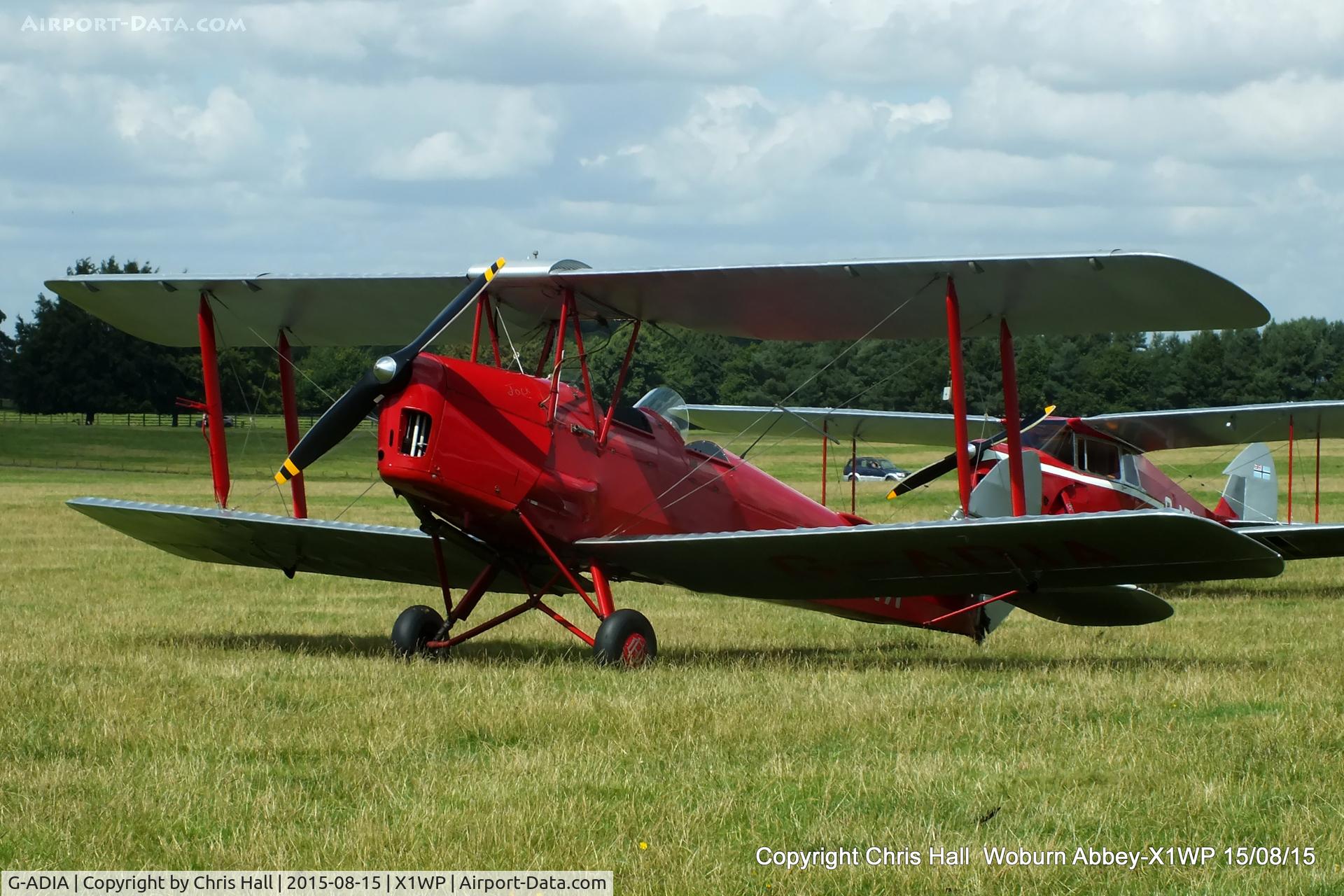 G-ADIA, 1935 De Havilland DH-82A Tiger Moth II C/N 3368, International Moth Rally at Woburn Abbey 15/08/15