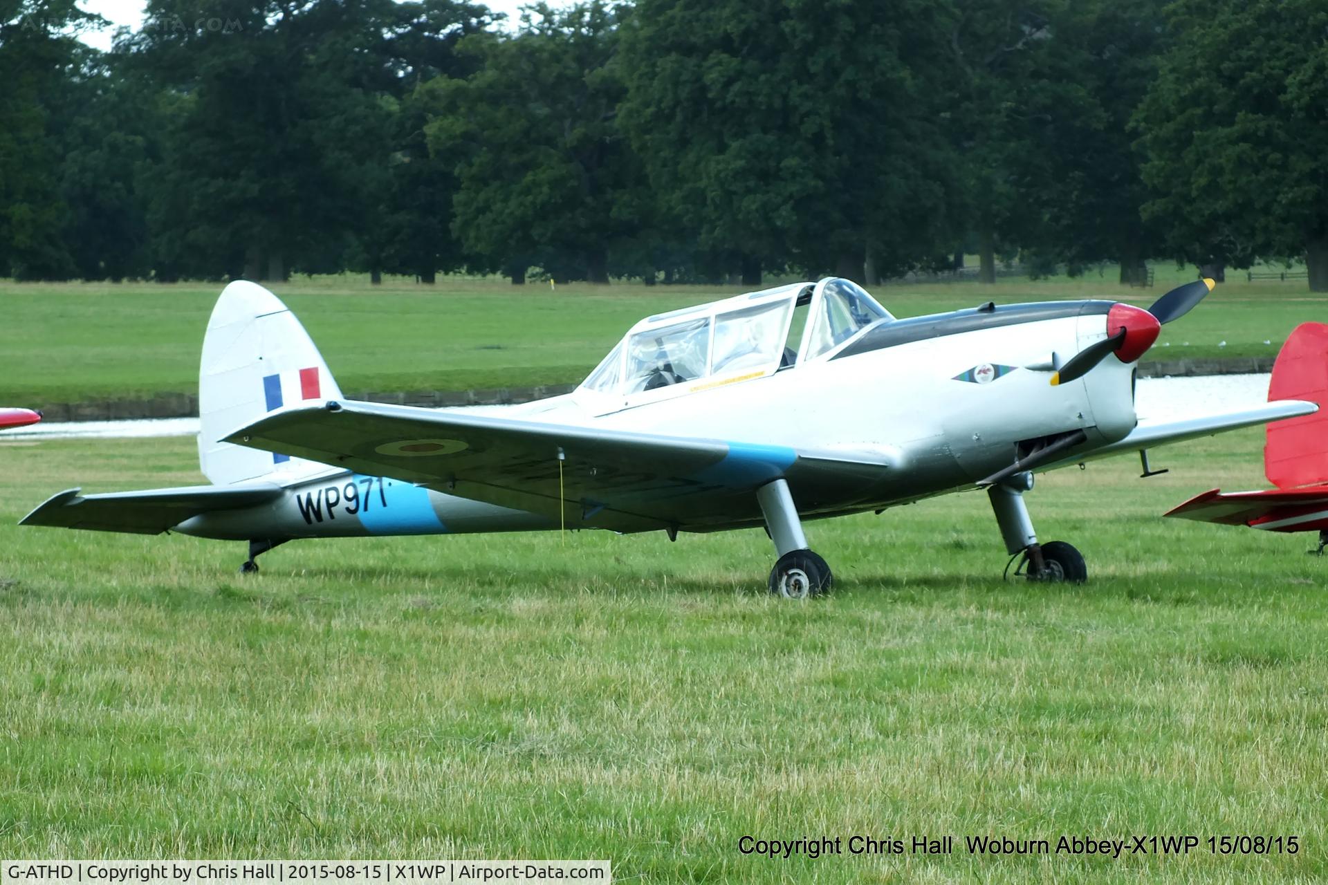 G-ATHD, 1953 De Havilland DHC-1 Chipmunk T.10 C/N C1/0837, International Moth Rally at Woburn Abbey 15/08/15