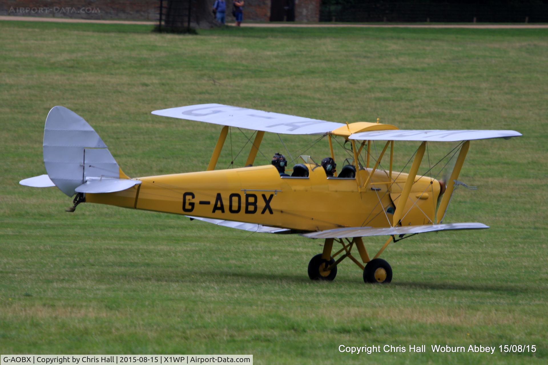 G-AOBX, 1940 De Havilland DH-82A Tiger Moth II C/N 83653, International Moth Rally at Woburn Abbey 15/08/15