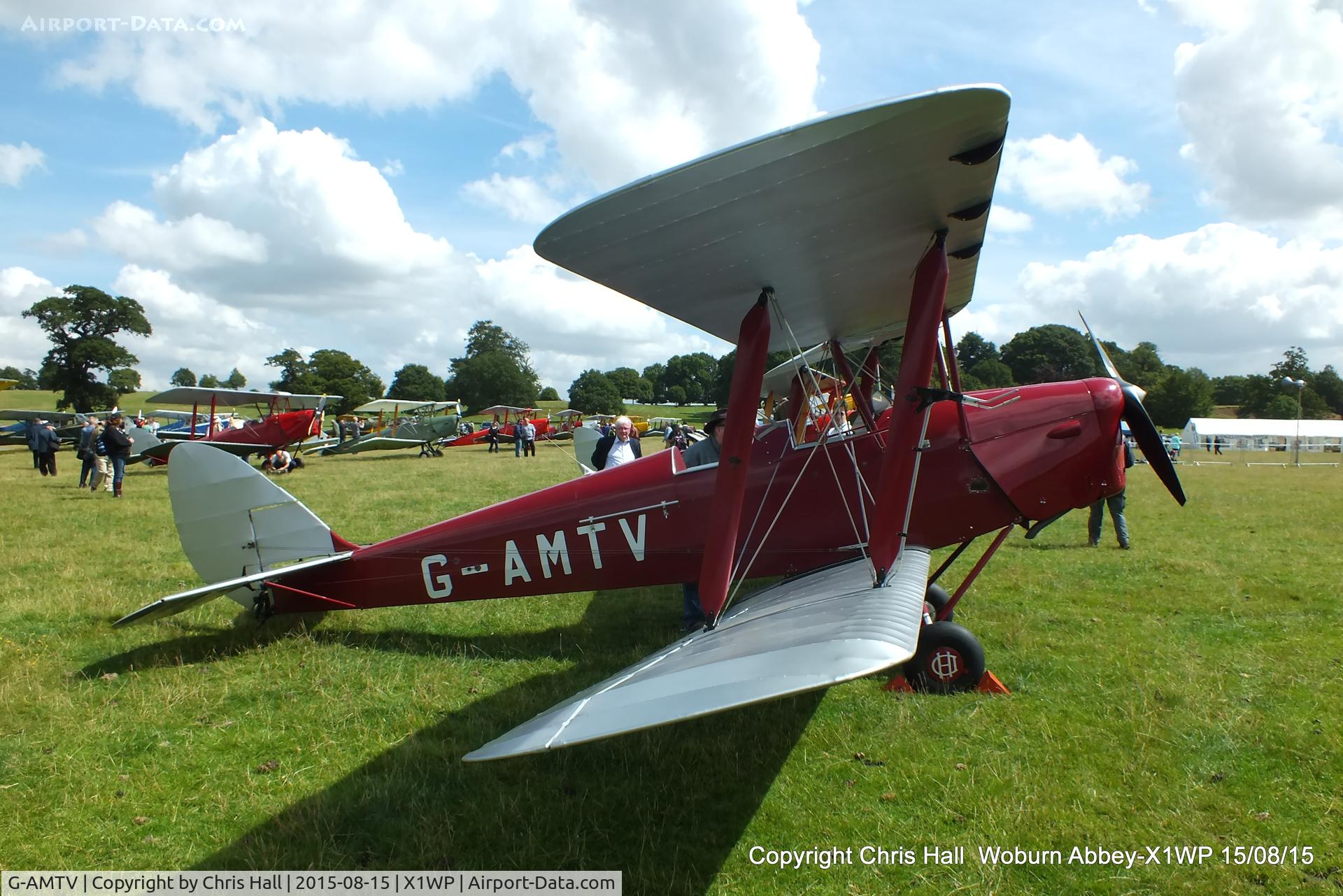 G-AMTV, 1935 De Havilland DH-82A Tiger Moth II C/N 3858, International Moth Rally at Woburn Abbey 15/08/15