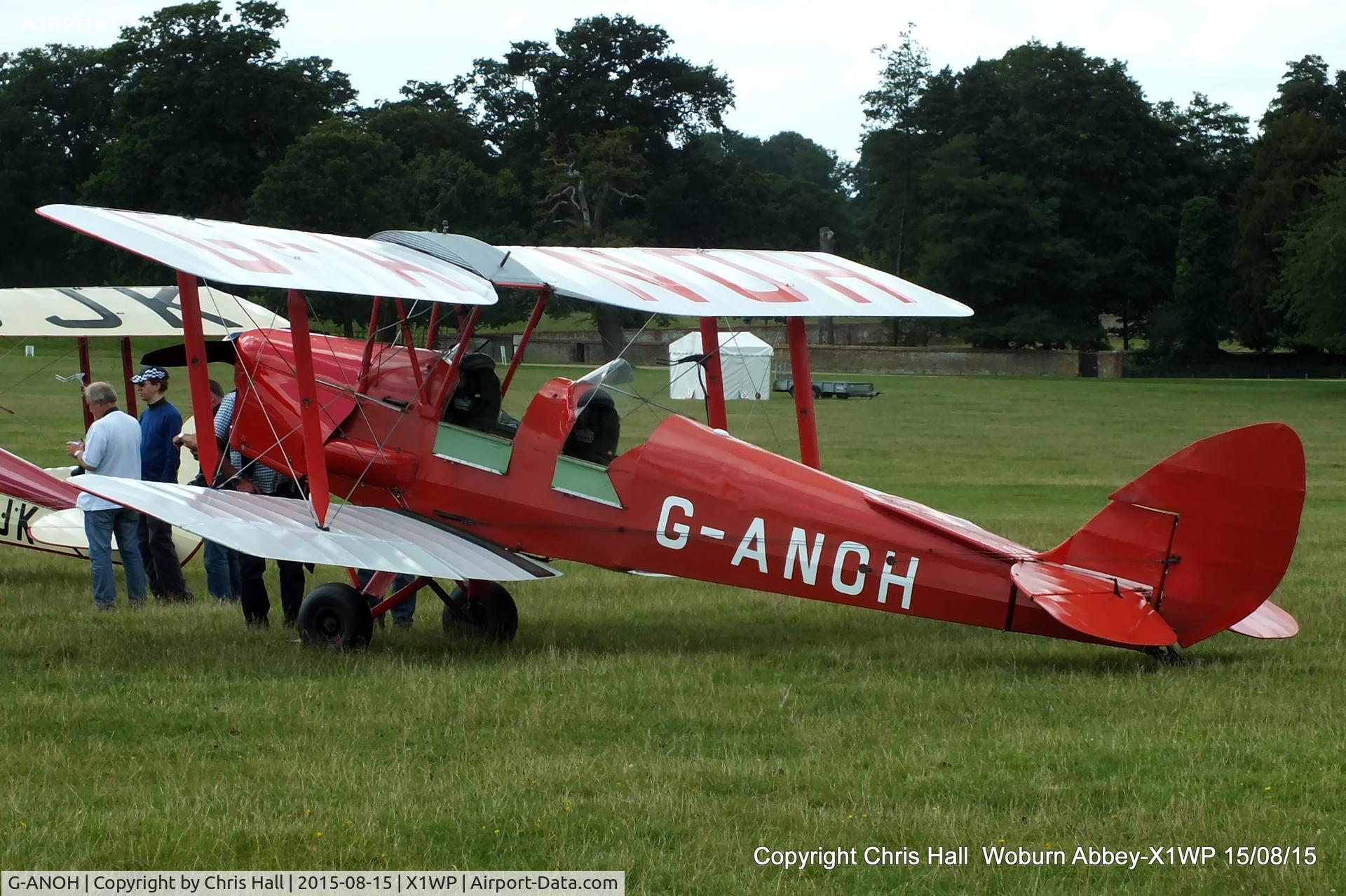 G-ANOH, 1942 De Havilland DH-82A Tiger Moth II C/N 86040, International Moth Rally at Woburn Abbey 15/08/15