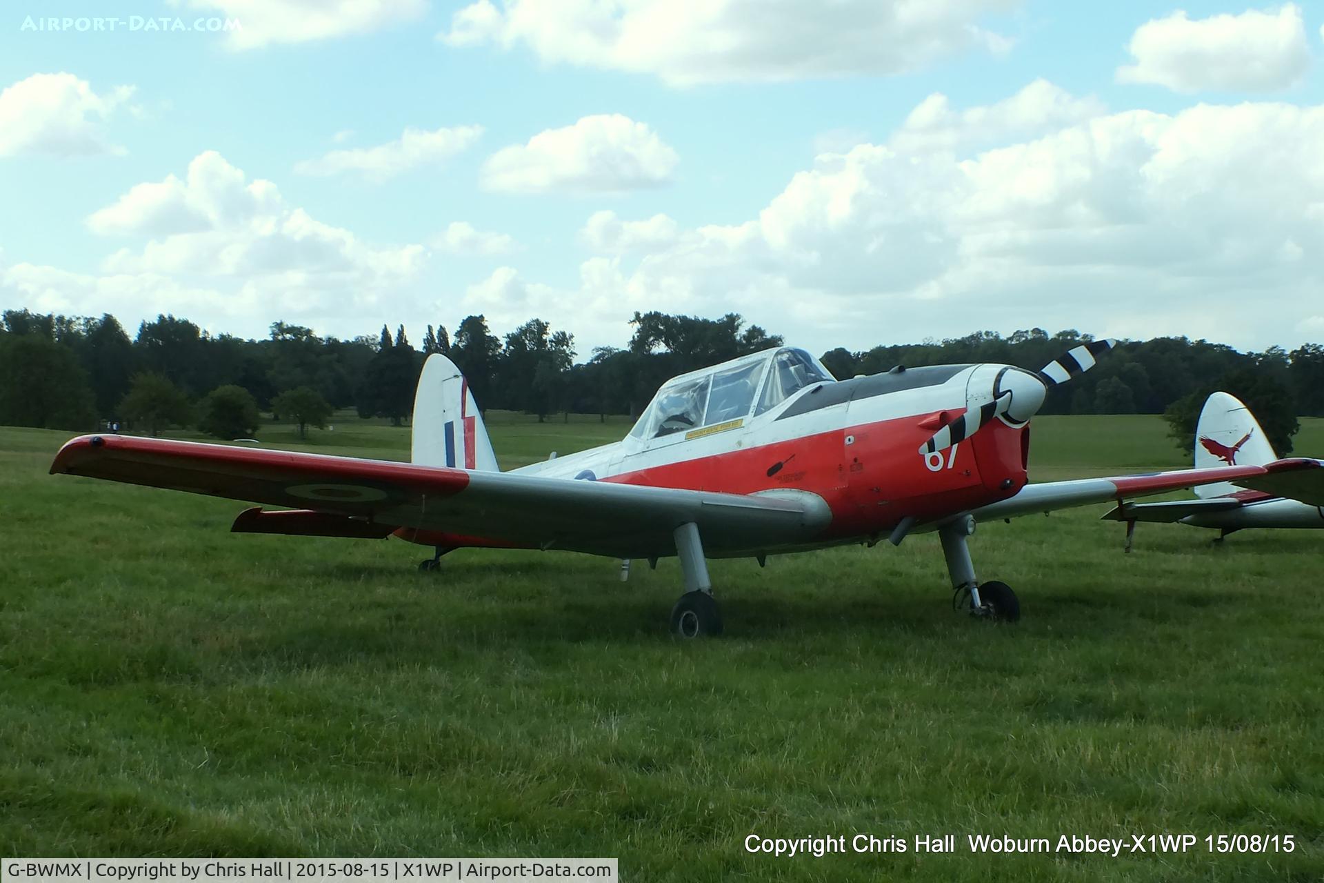 G-BWMX, 1951 De Havilland DHC-1 Chipmunk T.10 C/N C1/0481, International Moth Rally at Woburn Abbey 15/08/15