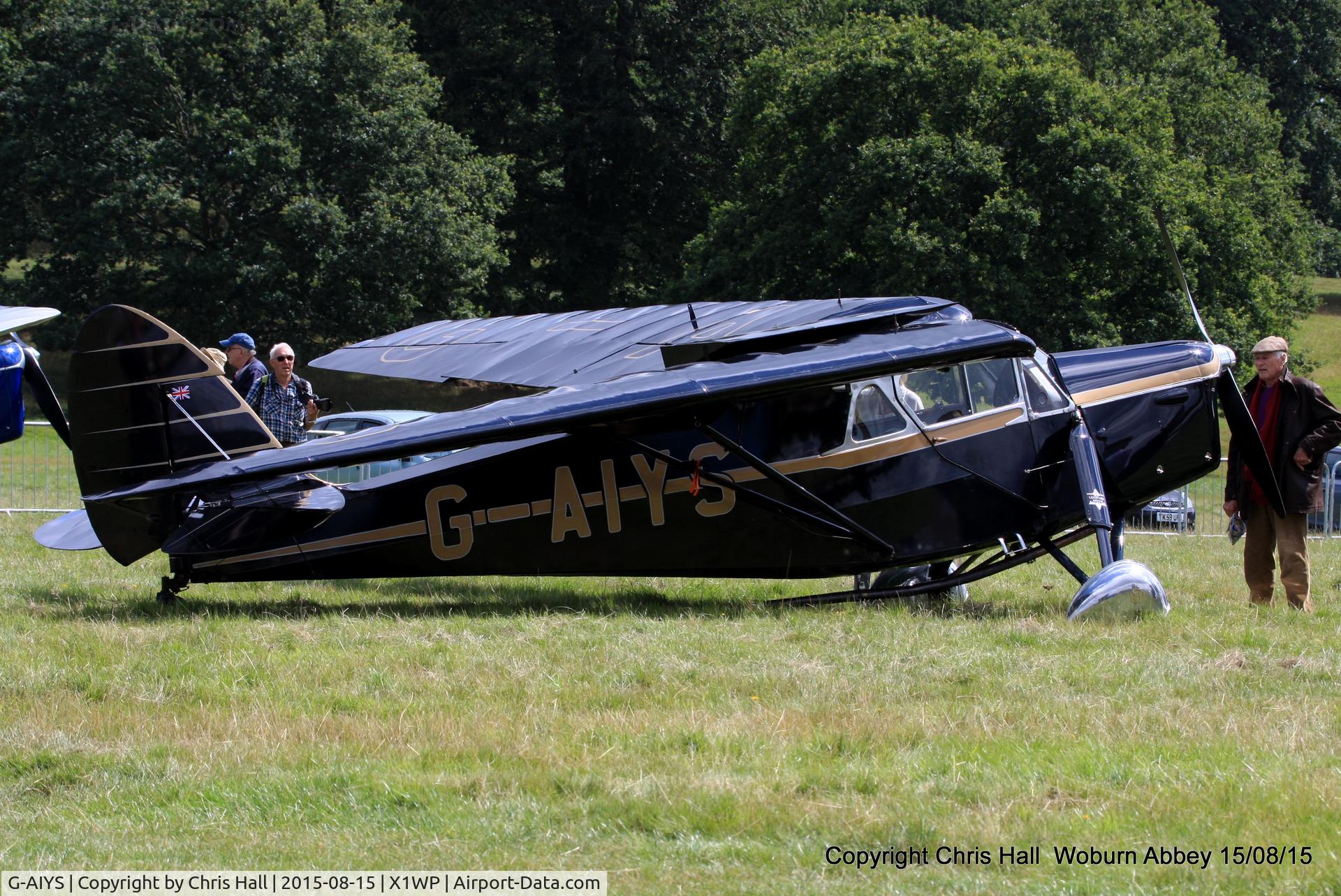 G-AIYS, 1934 De Havilland DH.85 Leopard Moth C/N 7089, International Moth Rally at Woburn Abbey 15/08/15