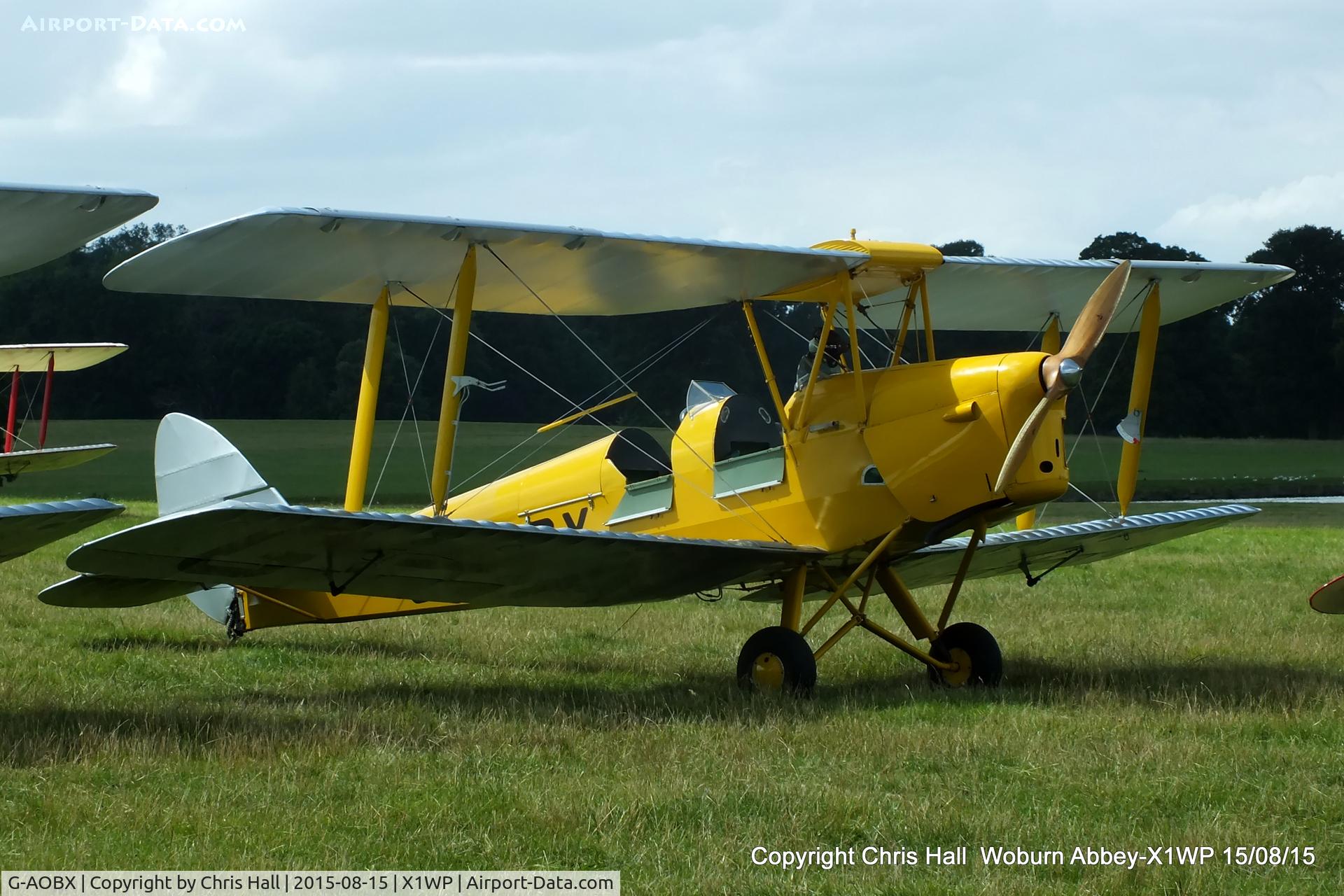 G-AOBX, 1940 De Havilland DH-82A Tiger Moth II C/N 83653, International Moth Rally at Woburn Abbey 15/08/15