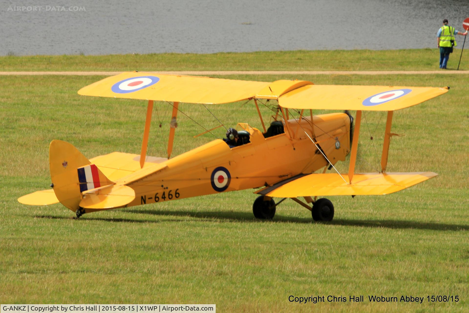 G-ANKZ, 1938 De Havilland DH-82A Tiger Moth II C/N 3803, International Moth Rally at Woburn Abbey 15/08/15