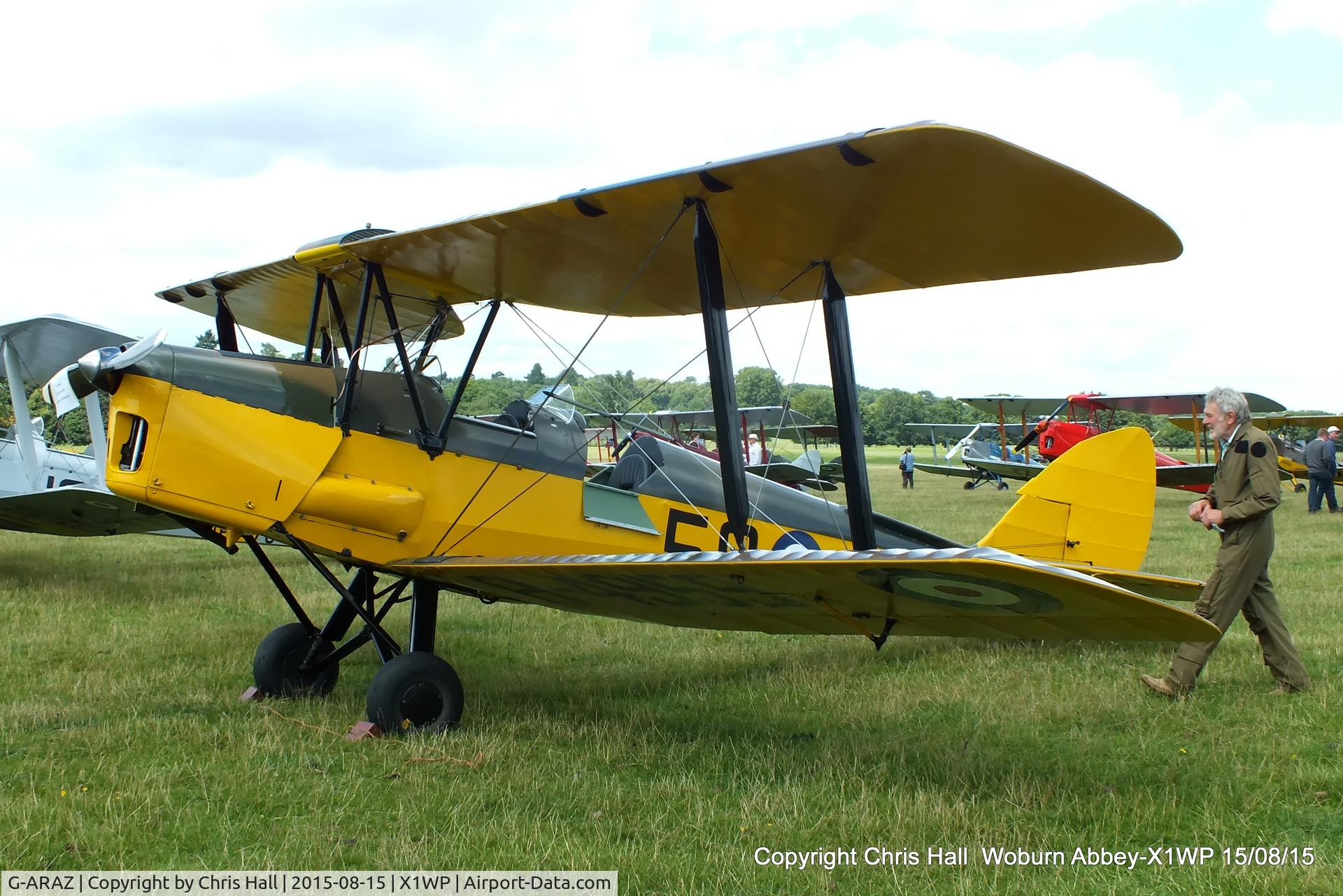G-ARAZ, 1940 De Havilland DH-82A Tiger Moth II C/N 82867, International Moth Rally at Woburn Abbey 15/08/15