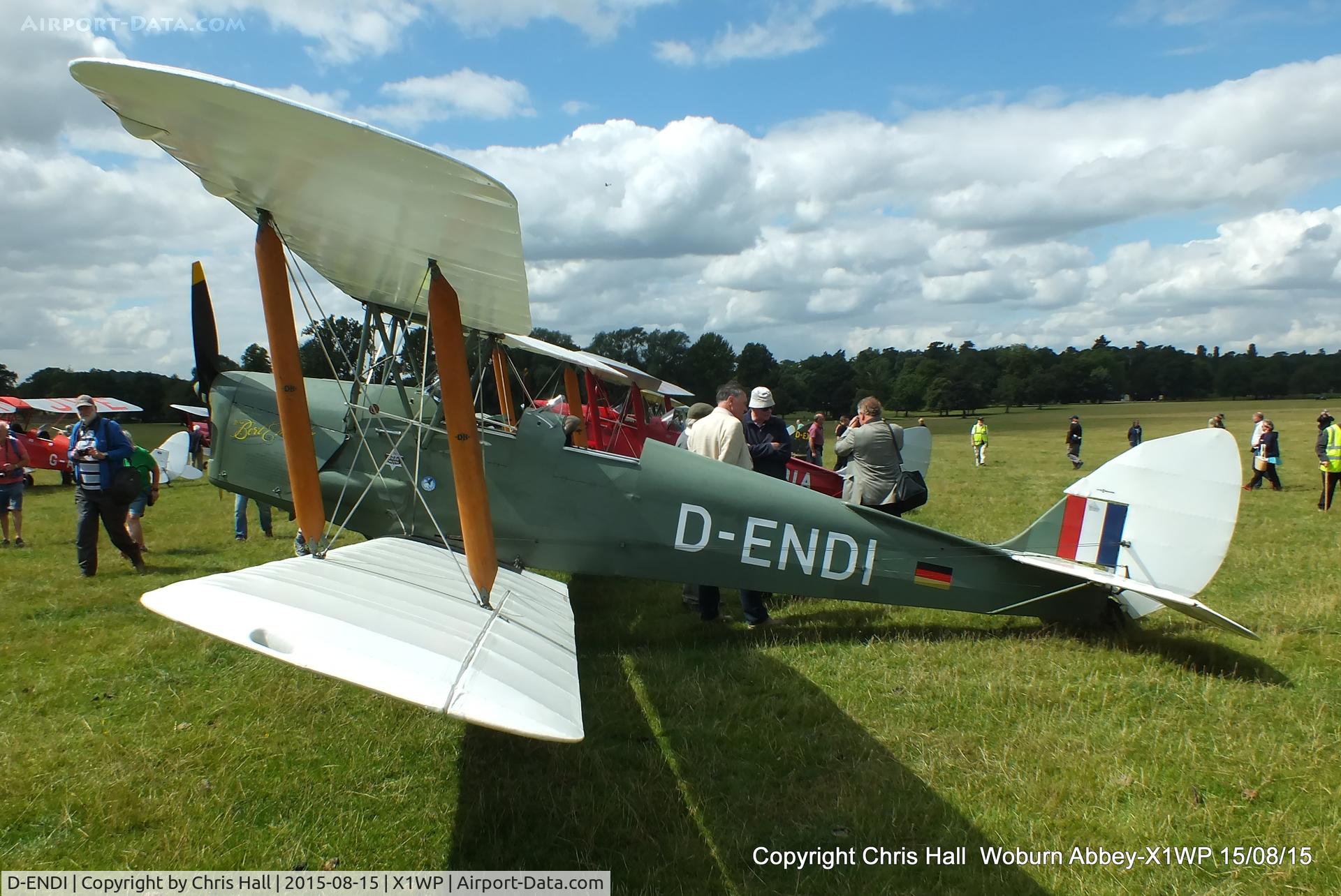 D-ENDI, 1939 De Havilland DH-82A Tiger Moth II C/N 82335, International Moth Rally at Woburn Abbey 15/08/15