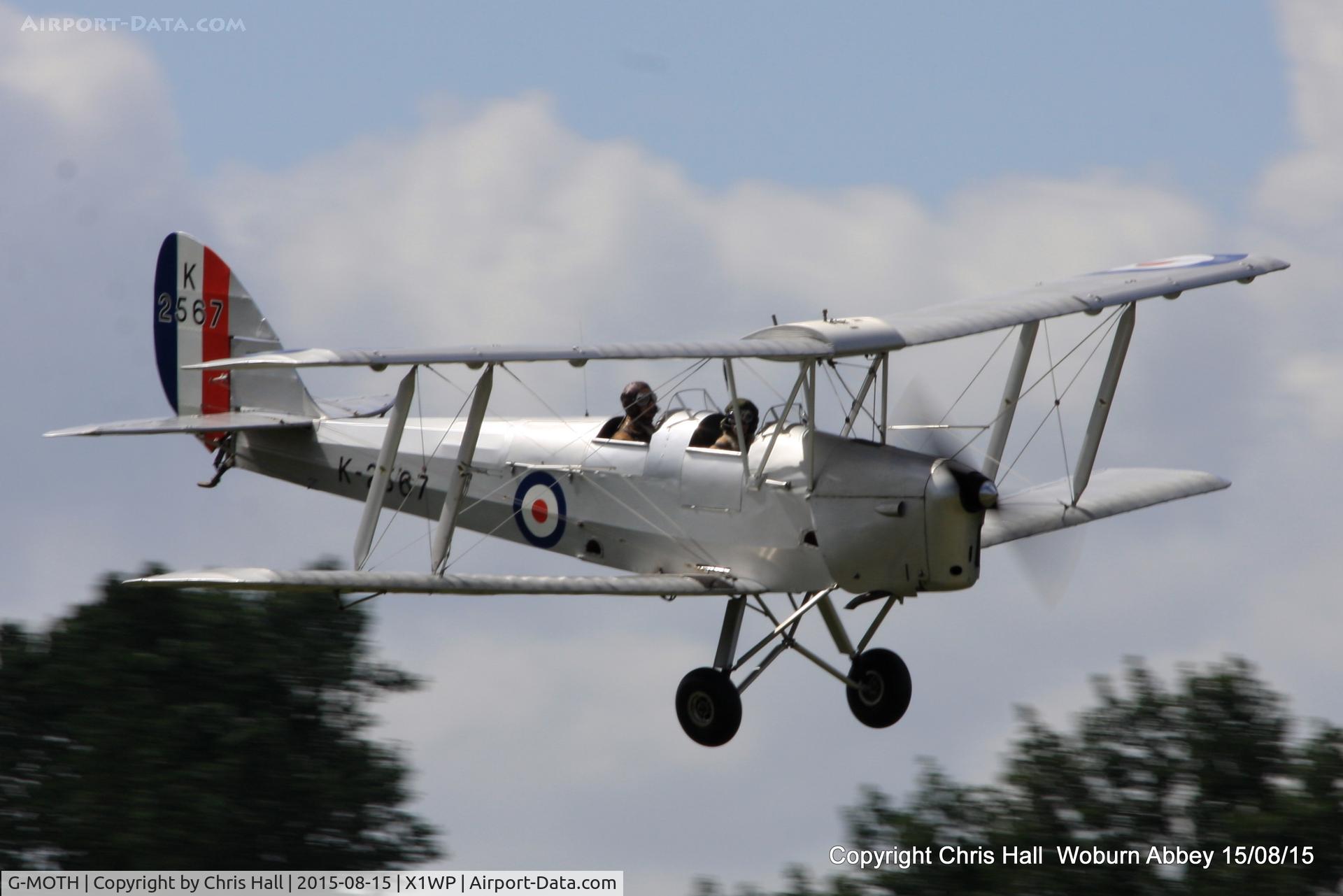 G-MOTH, 1942 De Havilland DH-82A Tiger Moth II C/N 85340, International Moth Rally at Woburn Abbey 15/08/15