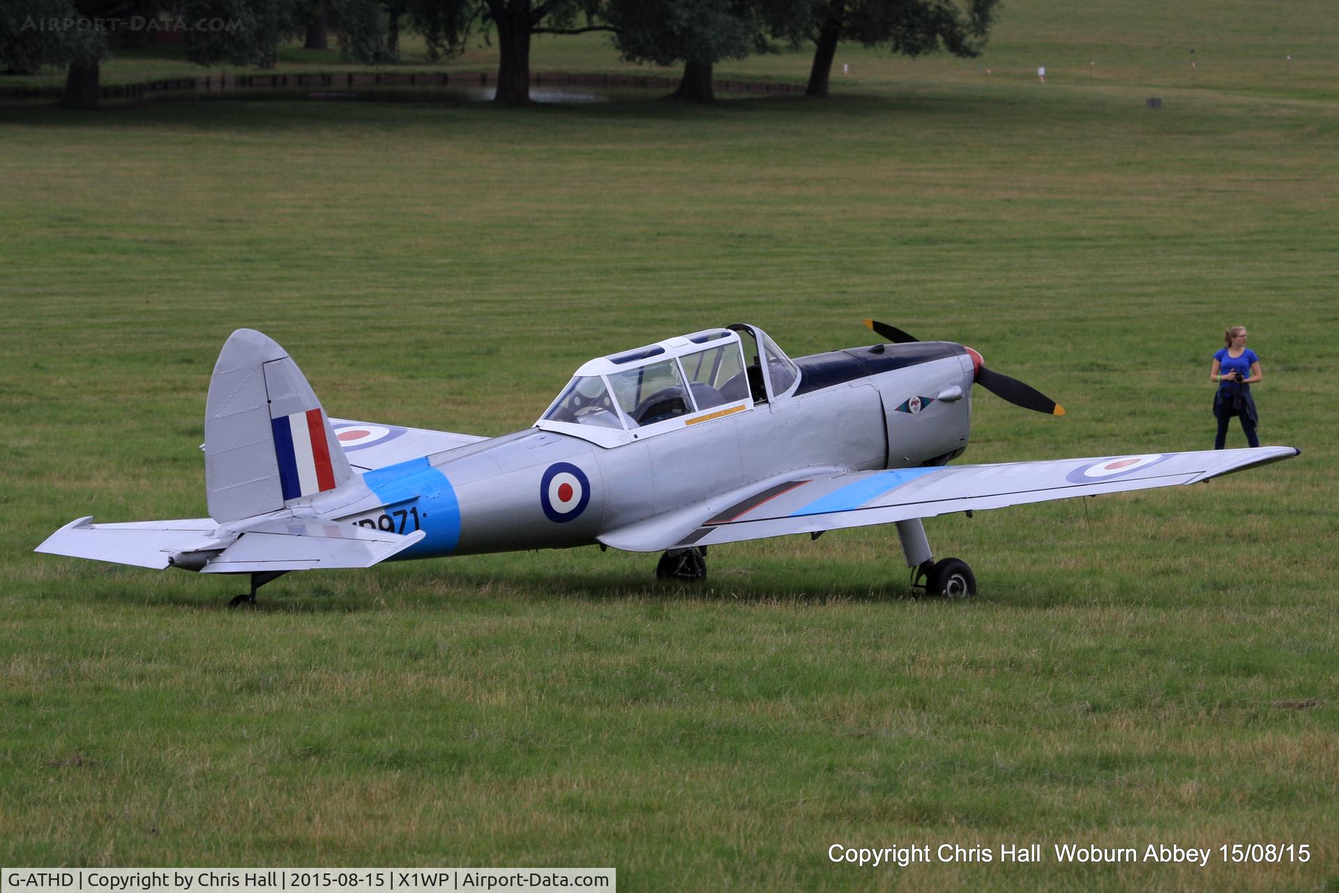 G-ATHD, 1953 De Havilland DHC-1 Chipmunk T.10 C/N C1/0837, International Moth Rally at Woburn Abbey 15/08/15