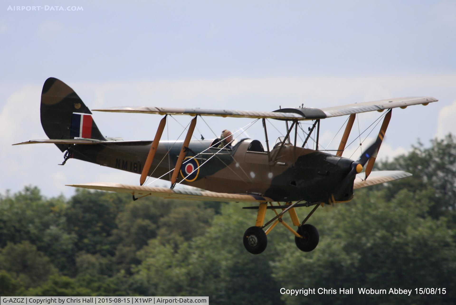 G-AZGZ, 1944 De Havilland DH-82A Tiger Moth II C/N 86489, International Moth Rally at Woburn Abbey 15/08/15