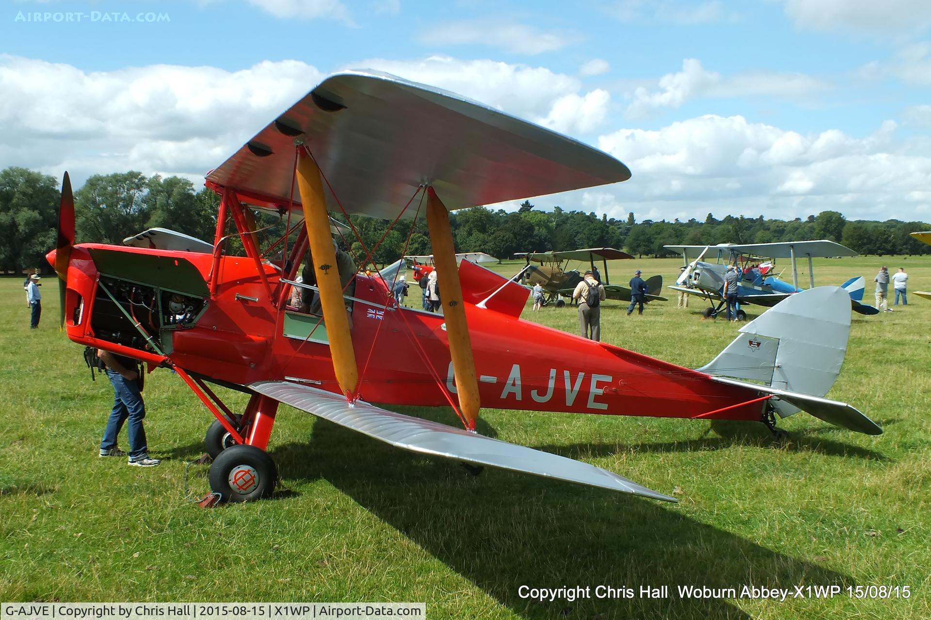 G-AJVE, 1942 De Havilland DH-82A Tiger Moth II C/N 85814, International Moth Rally at Woburn Abbey 15/08/15