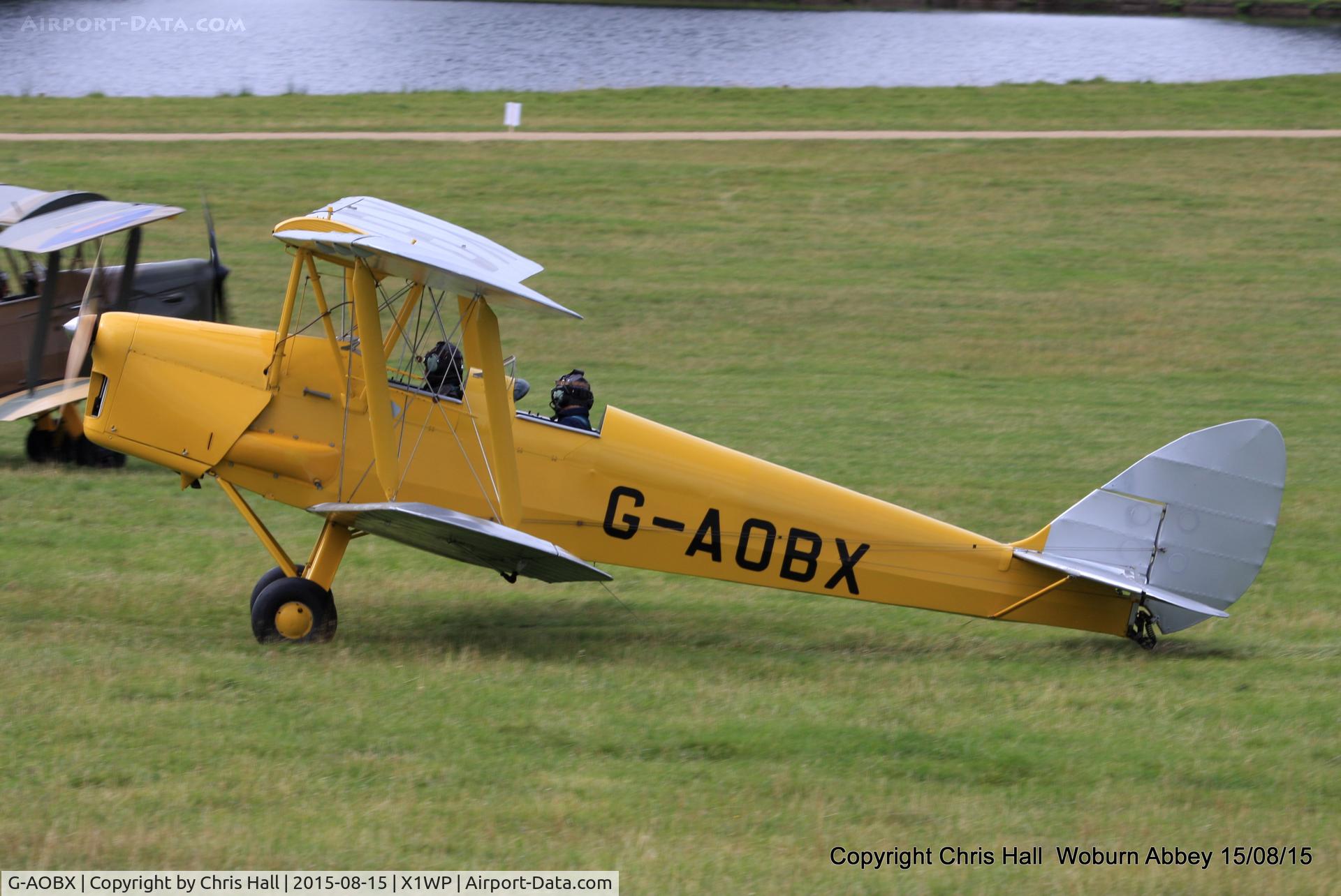 G-AOBX, 1940 De Havilland DH-82A Tiger Moth II C/N 83653, International Moth Rally at Woburn Abbey 15/08/15
