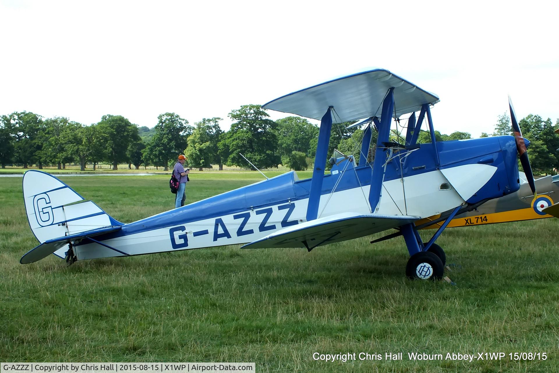 G-AZZZ, 1944 De Havilland DH-82A Tiger Moth II C/N 86311, International Moth Rally at Woburn Abbey 15/08/15