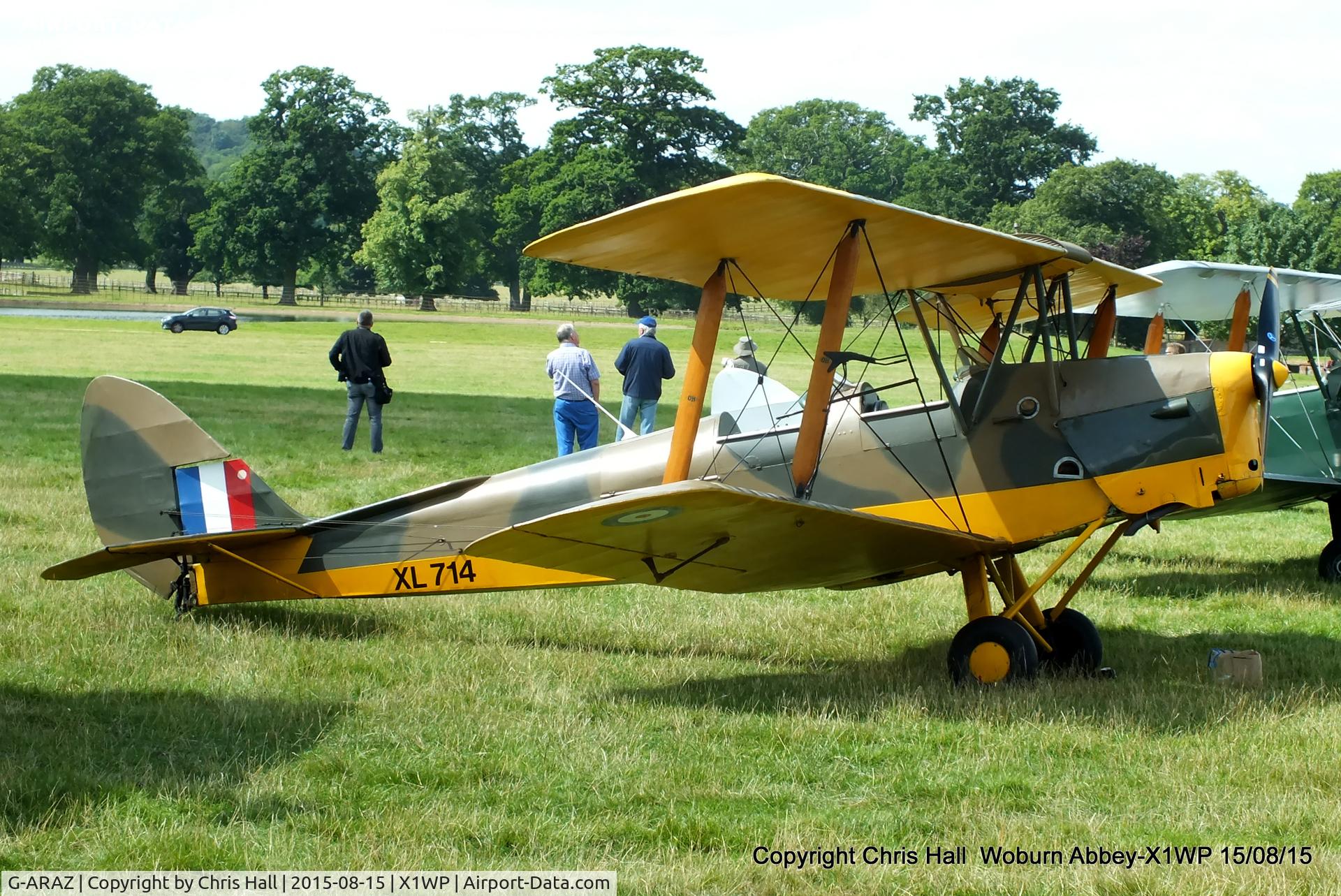 G-ARAZ, 1940 De Havilland DH-82A Tiger Moth II C/N 82867, International Moth Rally at Woburn Abbey 15/08/15