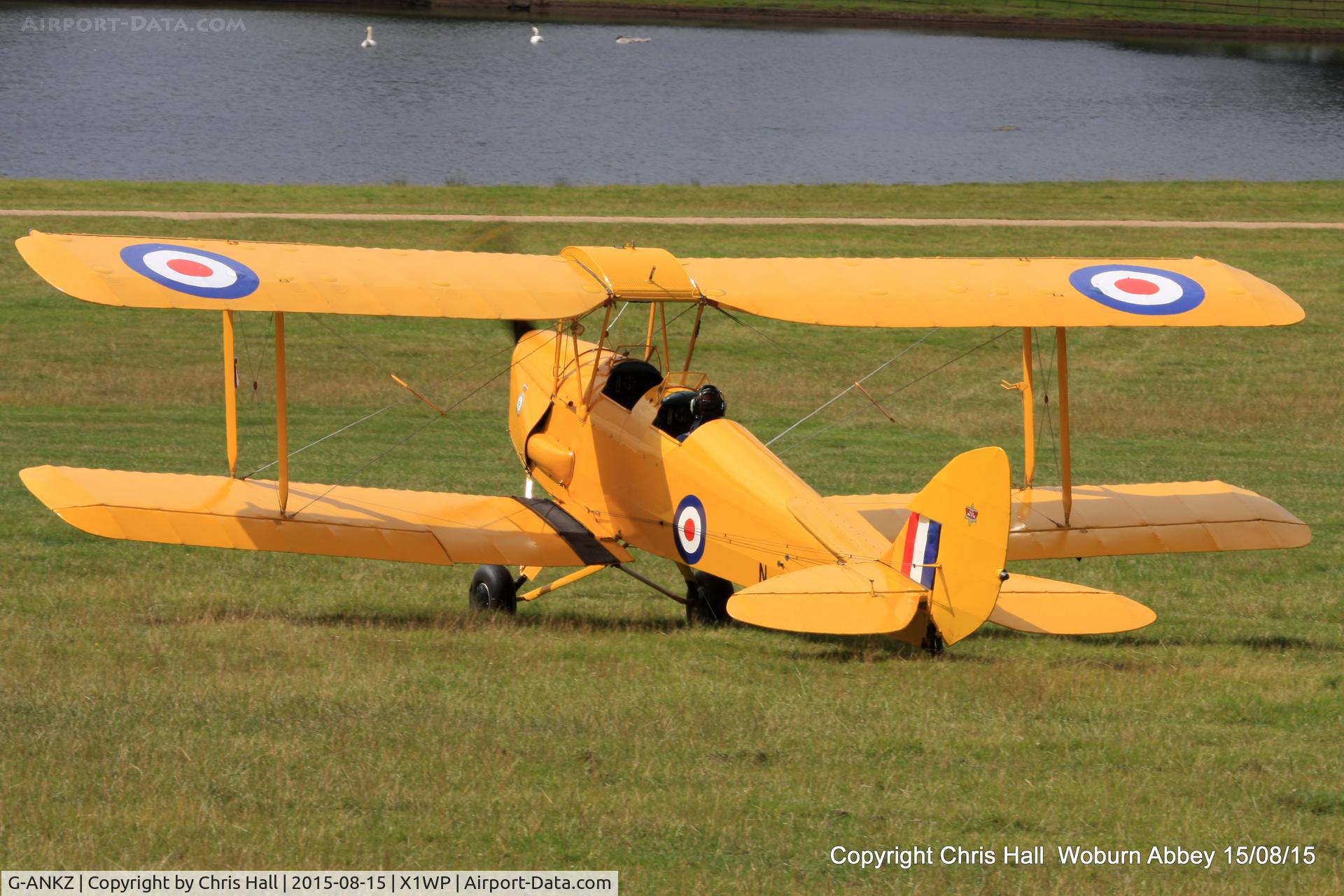 G-ANKZ, 1938 De Havilland DH-82A Tiger Moth II C/N 3803, International Moth Rally at Woburn Abbey 15/08/15