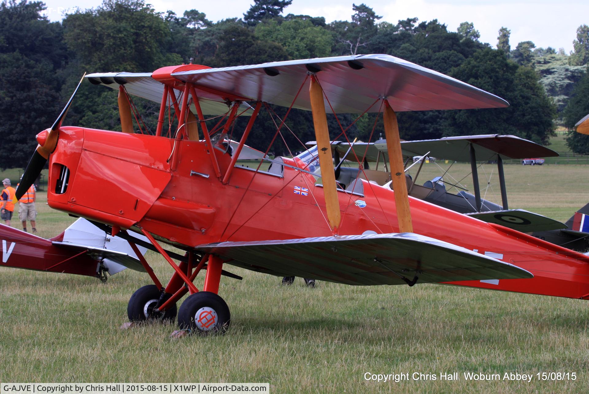 G-AJVE, 1942 De Havilland DH-82A Tiger Moth II C/N 85814, International Moth Rally at Woburn Abbey 15/08/15