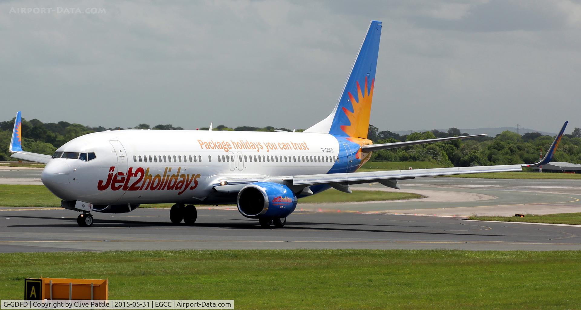 G-GDFD, 1997 Boeing 737-8K5 C/N 27982, In action at Manchester Airport EGCC