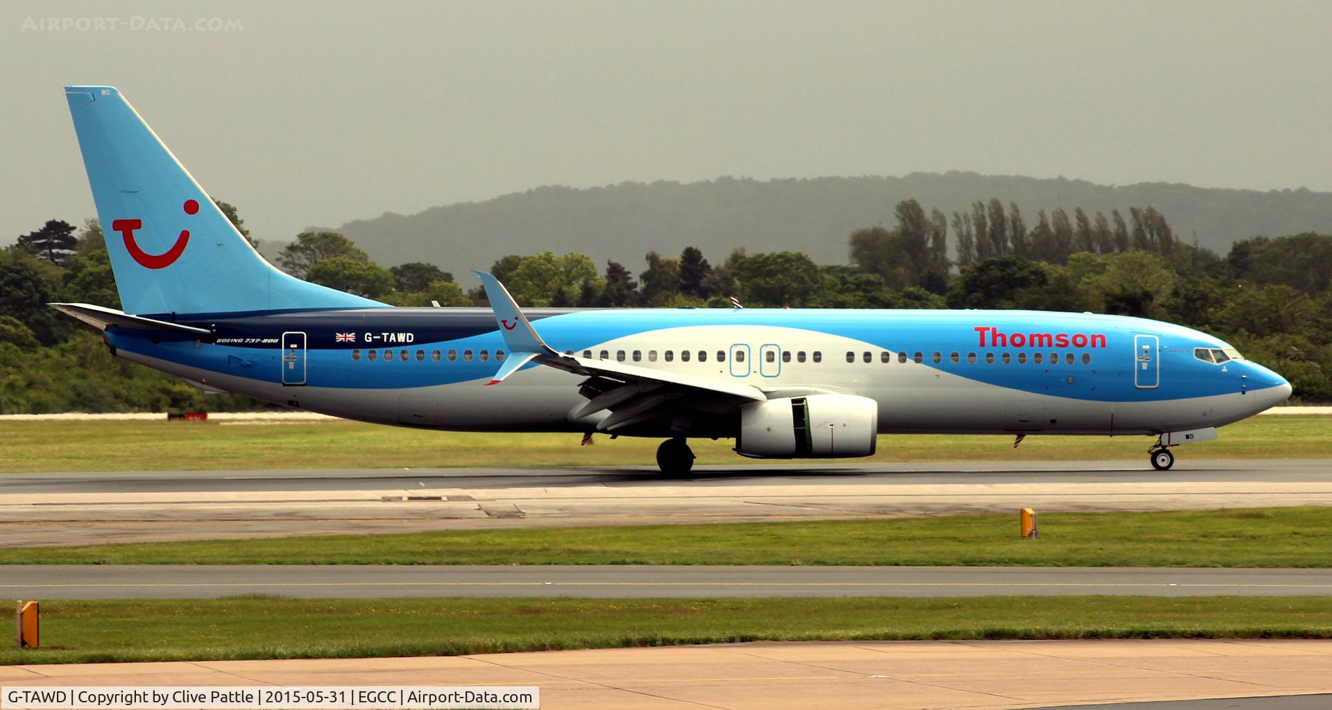 G-TAWD, 2012 Boeing 737-8K5 C/N 37265, Taxy at EGCC