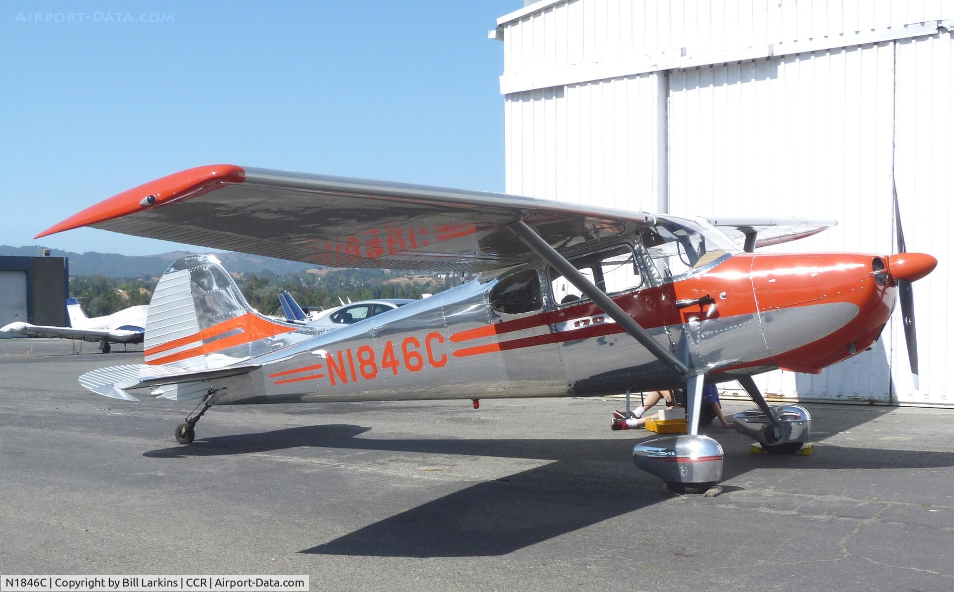 N1846C, 1953 Cessna 170B C/N 25990, A beautiful polished 170B in 2015.