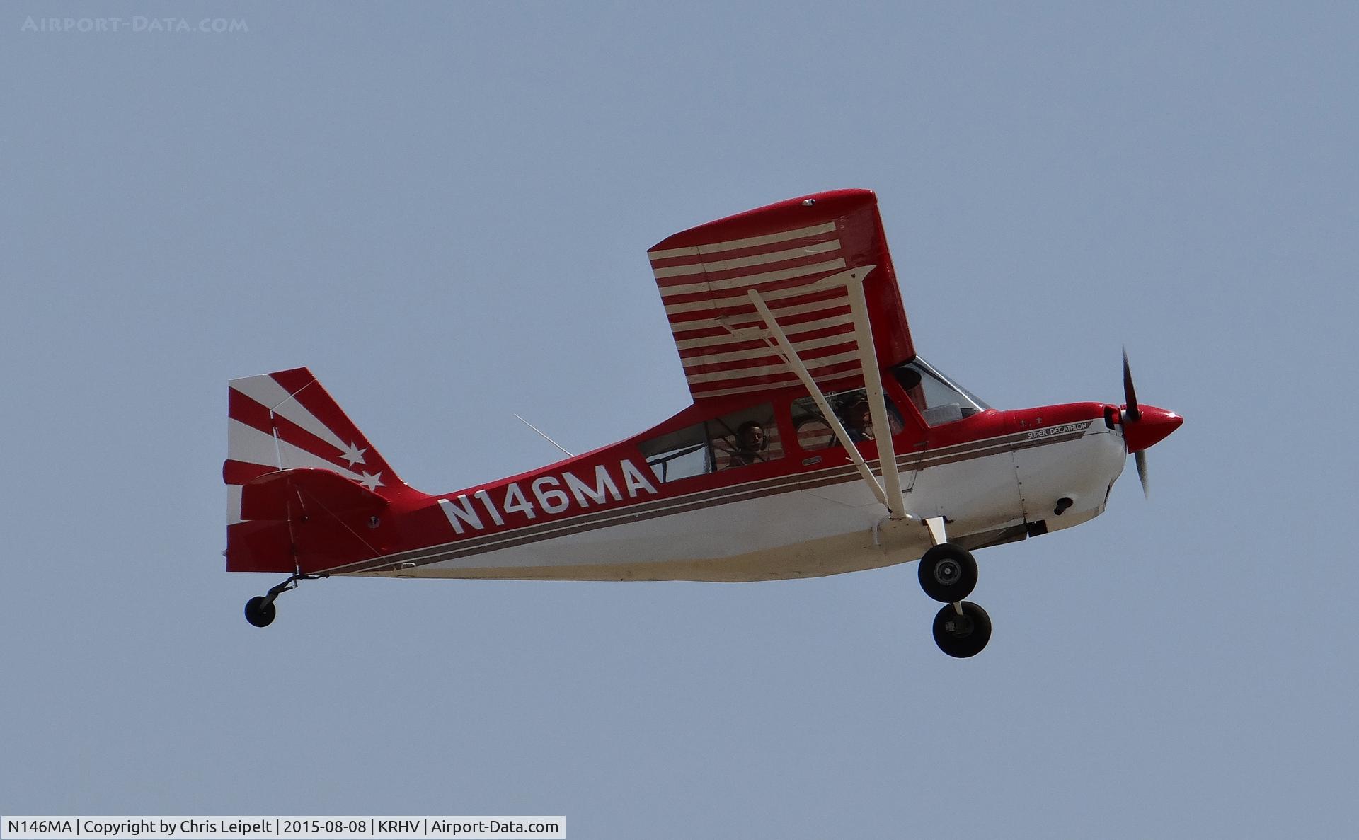 N146MA, 2002 American Champion 8KCAB Decathlon C/N 903-2002, A transient 2002 Citabria 8KCAB departing on runway 13L during the Young Eagles event at Reid Hillview Airport, CA.