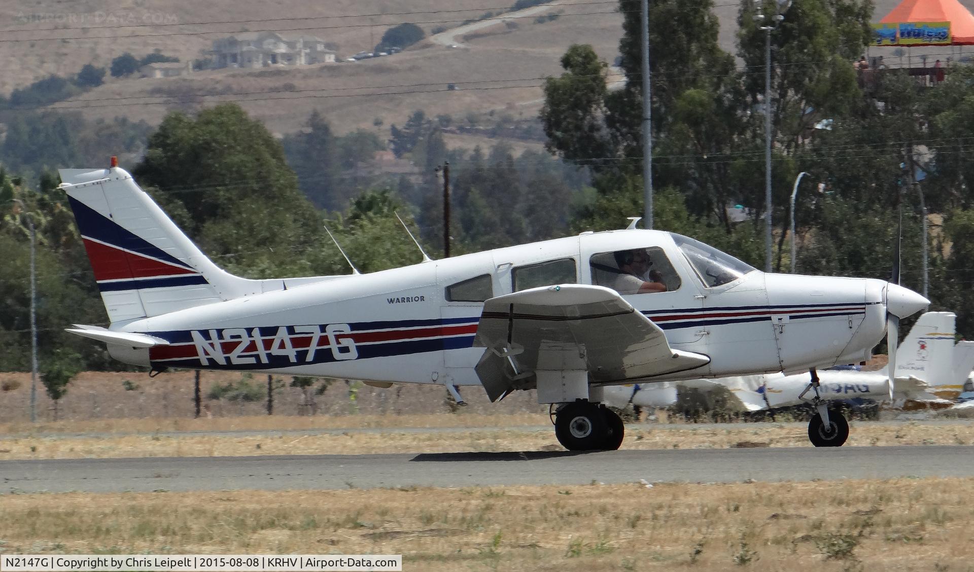 N2147G, 1978 Piper PA-28-161 C/N 28-7916178, Aviation Capitol Management LLC (San Jose, CA) locally based 1978 Piper Cherokee landing on runway 13L at Reid Hillview Airport, CA.
