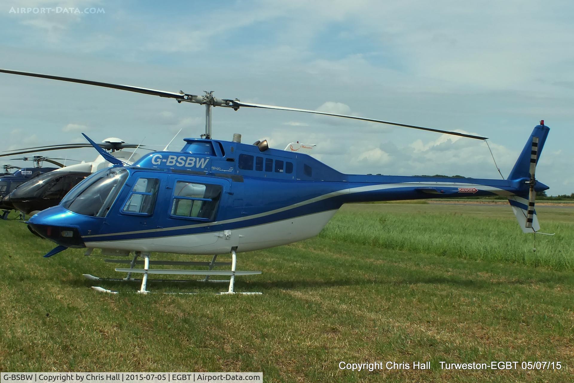 G-BSBW, 1982 Bell 206B JetRanger III C/N 3664, ferrying race fans to the British F1 Grand Prix at Silverstone