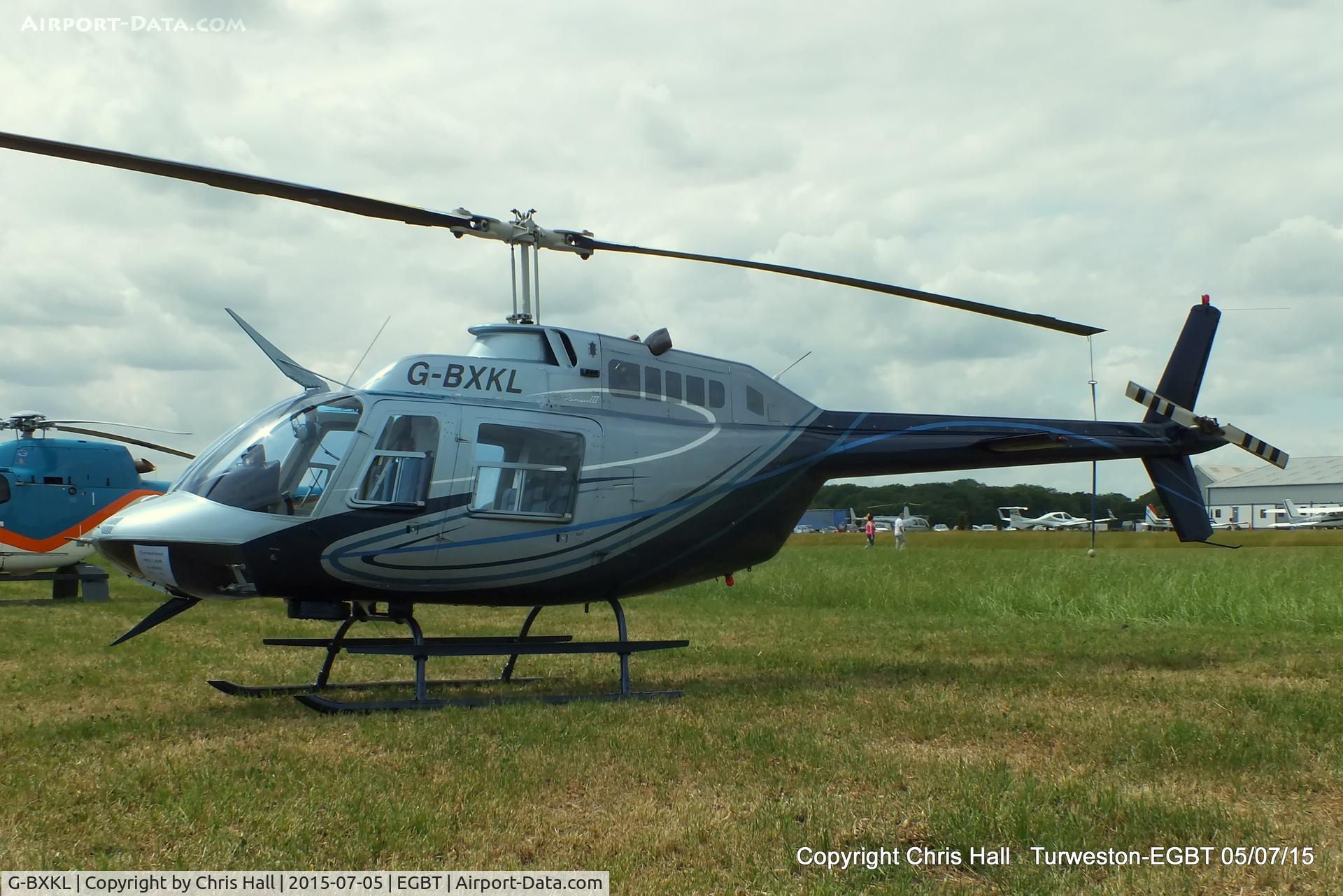 G-BXKL, 1980 Bell 206B JetRanger II C/N 3006, ferrying race fans to the British F1 Grand Prix at Silverstone