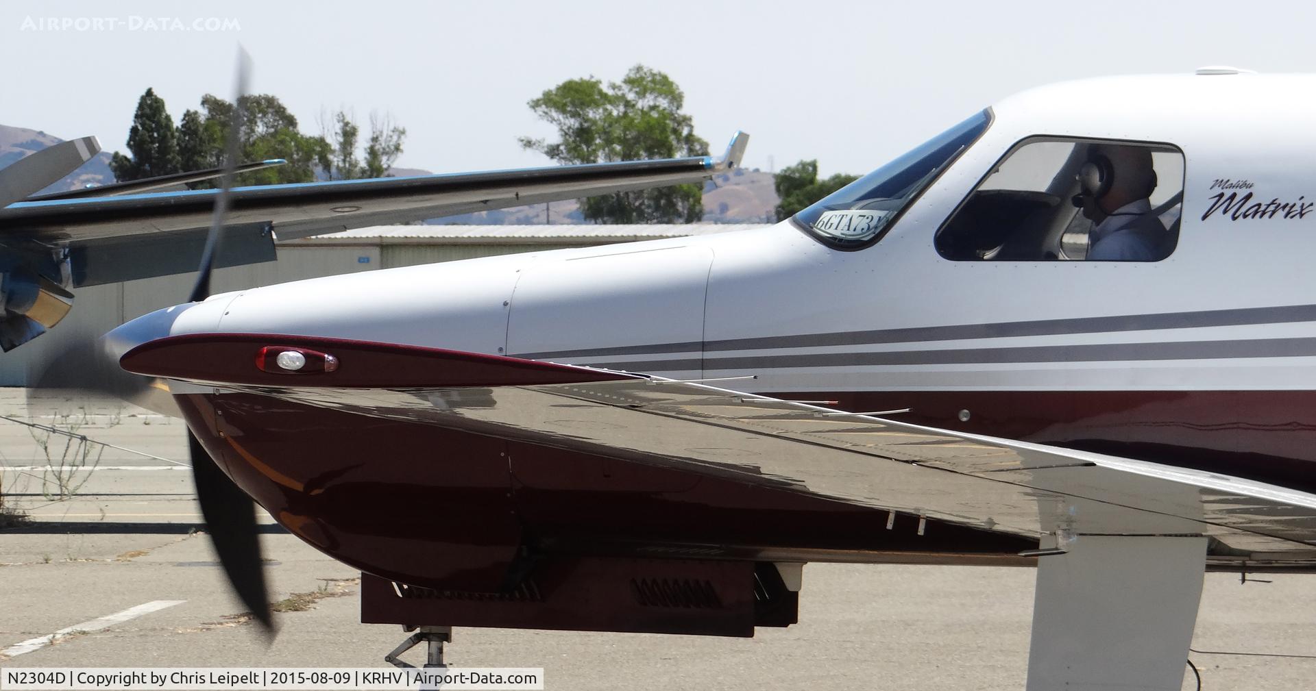 N2304D, 2010 Piper PA-46R-350T Malibu Matrix C/N 4692154, B&B Consolidated LLC (Santa Cruz, CA) locally based Piper Malibu Matrix taxing to its hangar at Reid Hillview Airport, CA.