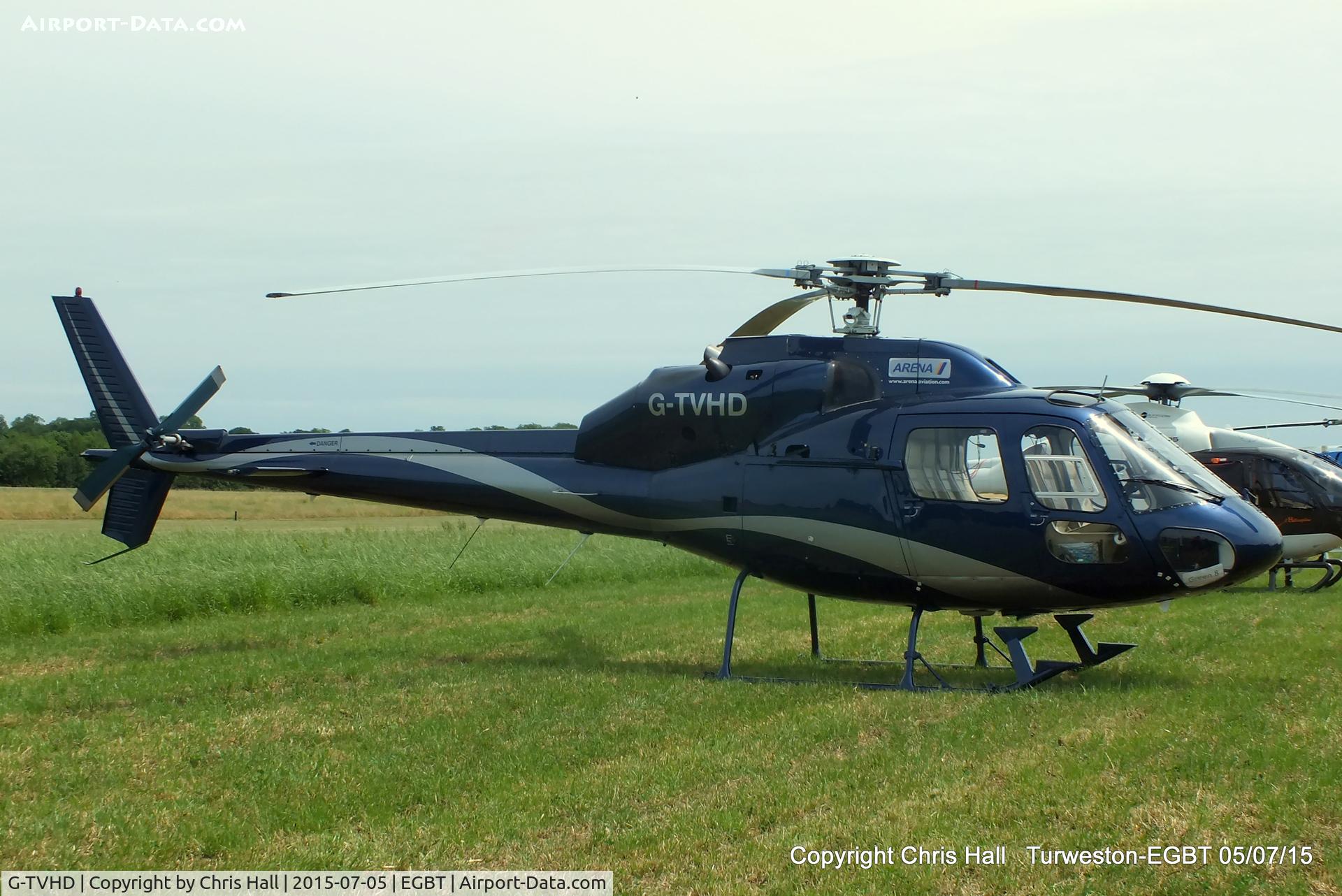 G-TVHD, 1990 Aerospatiale AS-355F-2 Ecureuil 2 C/N 5449, ferrying race fans to the British F1 Grand Prix at Silverstone