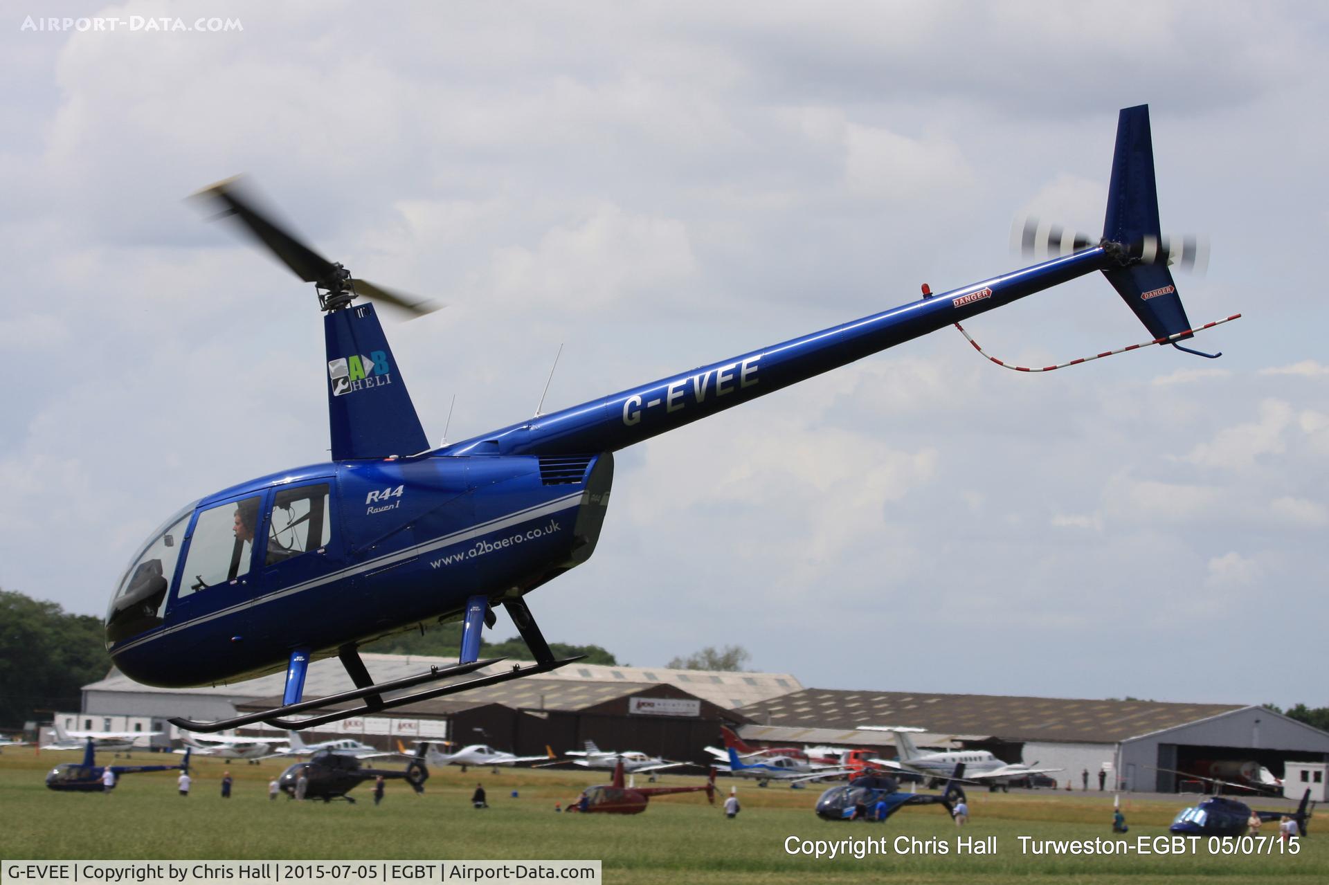 G-EVEE, 2005 Robinson R44 Raven C/N 1517, ferrying race fans to the British F1 Grand Prix at Silverstone