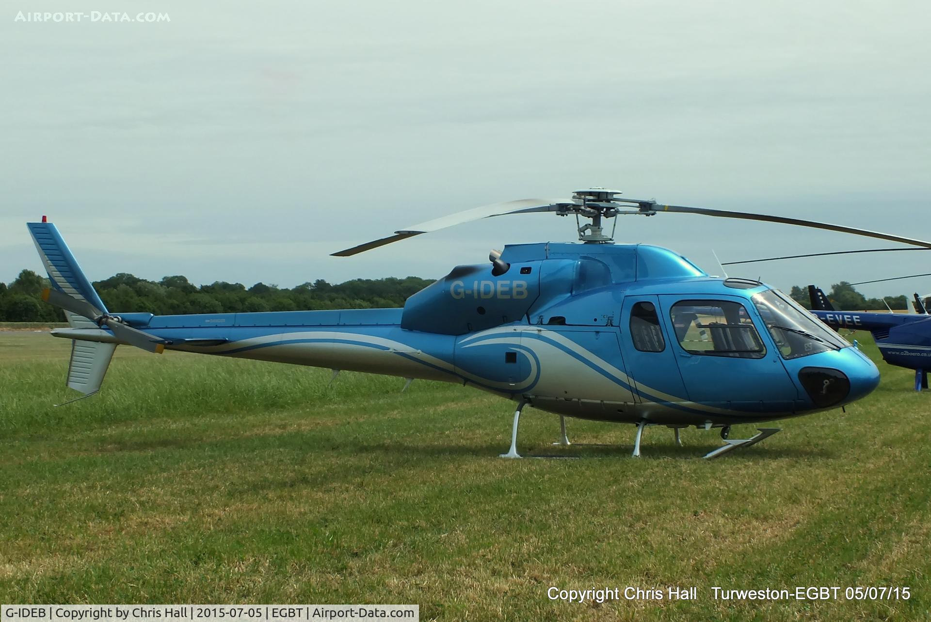 G-IDEB, 1982 Aerospatiale AS-355F-1 Twin Ecureuil C/N 5192, ferrying race fans to the British F1 Grand Prix at Silverstone