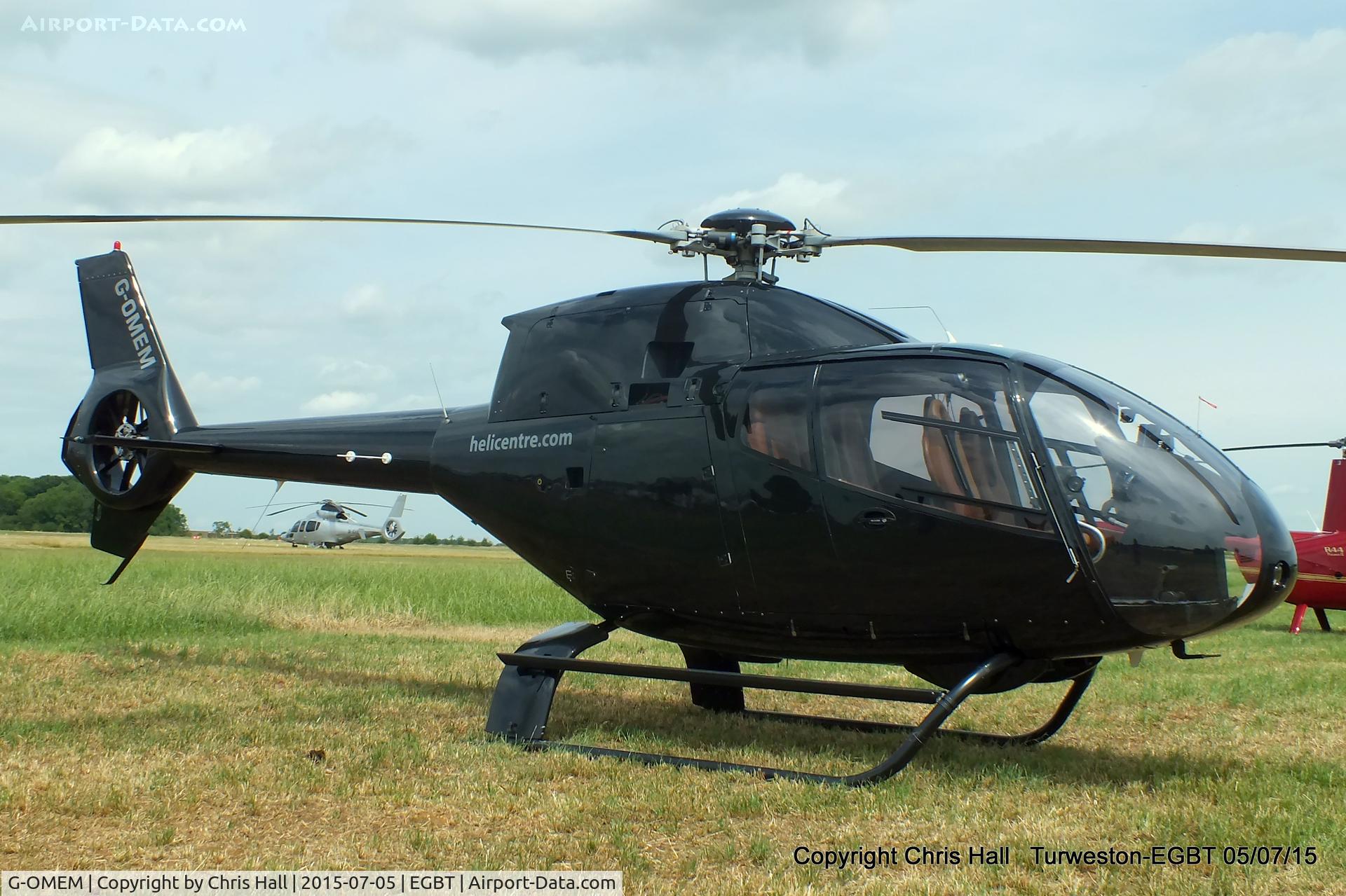G-OMEM, 1998 Eurocopter EC-120B Colibri C/N 1006, ferrying race fans to the British F1 Grand Prix at Silverstone