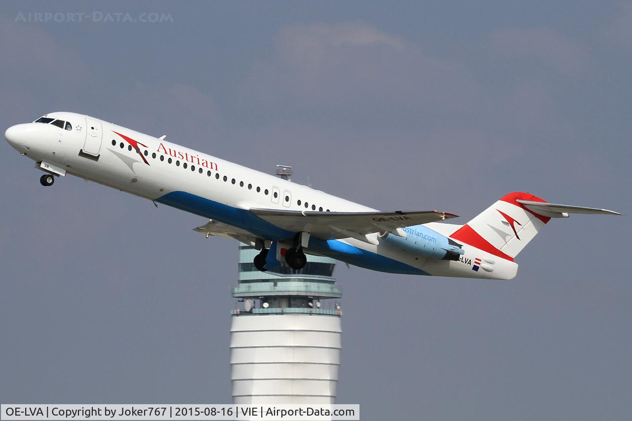 OE-LVA, 1994 Fokker 100 (F-28-0100) C/N 11490, Austrian Airlines