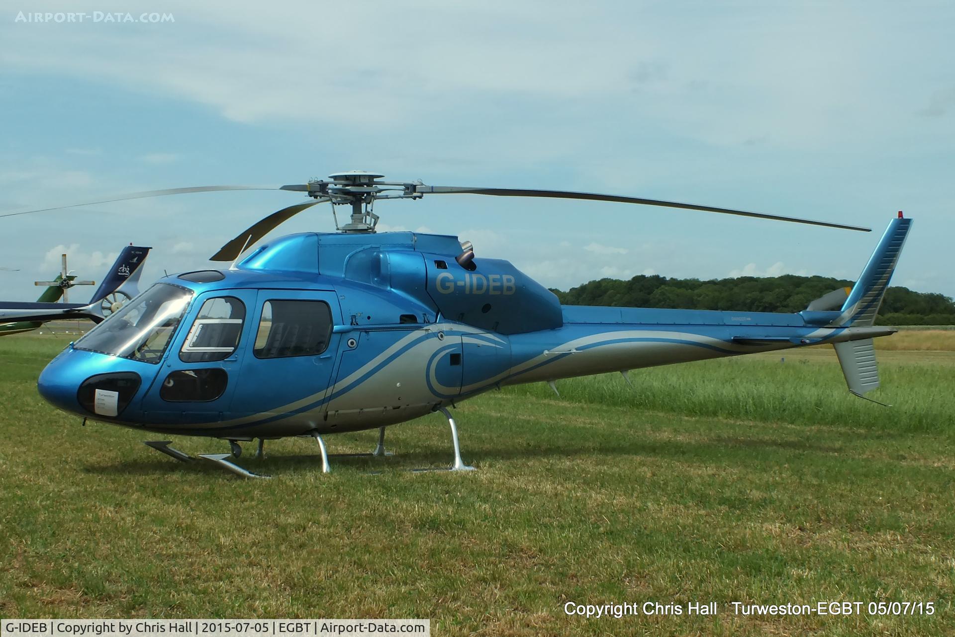 G-IDEB, 1982 Aerospatiale AS-355F-1 Twin Ecureuil C/N 5192, ferrying race fans to the British F1 Grand Prix at Silverstone